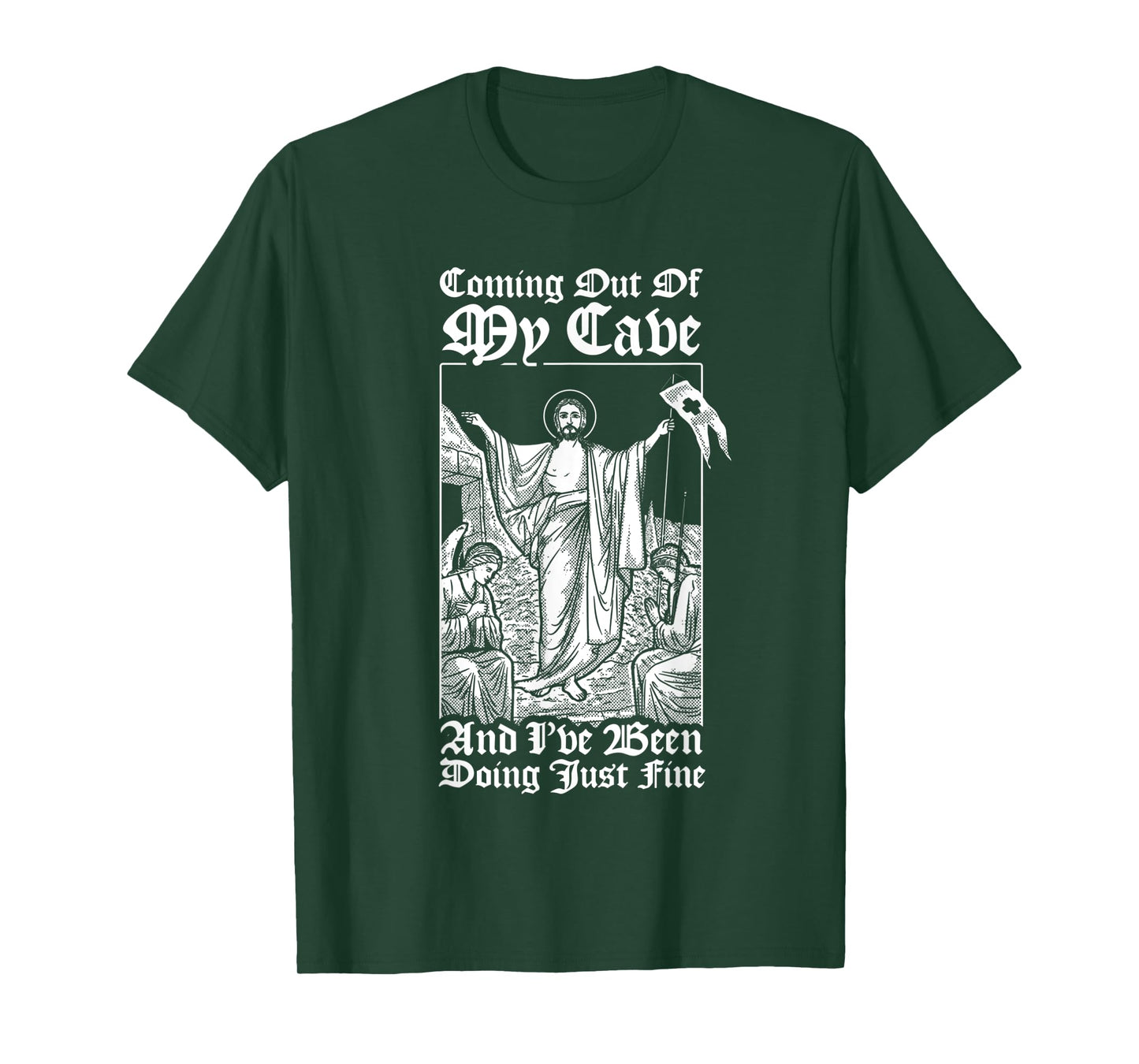 Coming Out Of My Cave Jesus - Christian Easter Meme T-Shirt