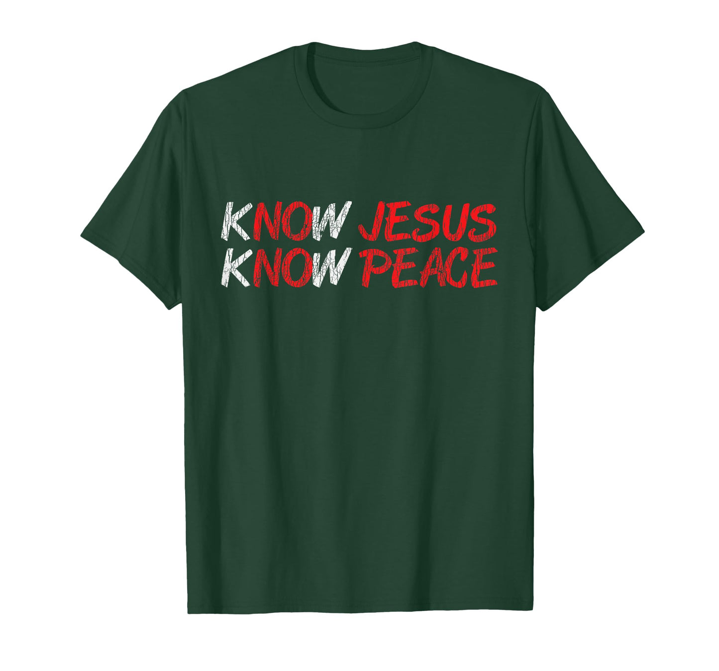 Vintage Know Jesus Know Peace Faith Religious Christian Gift T-Shirt