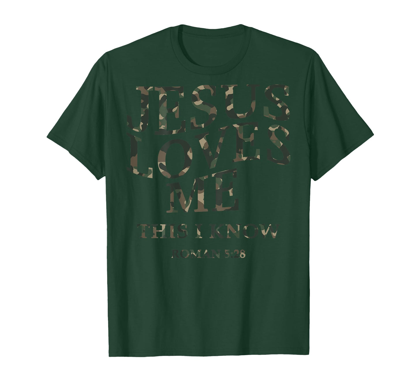 Camo Jesus Loves Me You Christian Youth Men God Son Brother T-Shirt