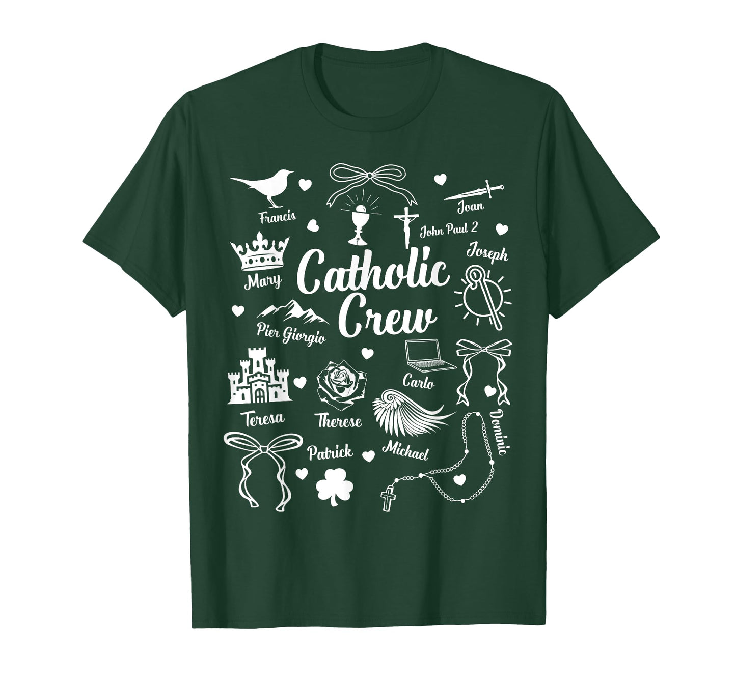 Catholic Crew Religious Catholic Faith Pray for Us T-Shirt