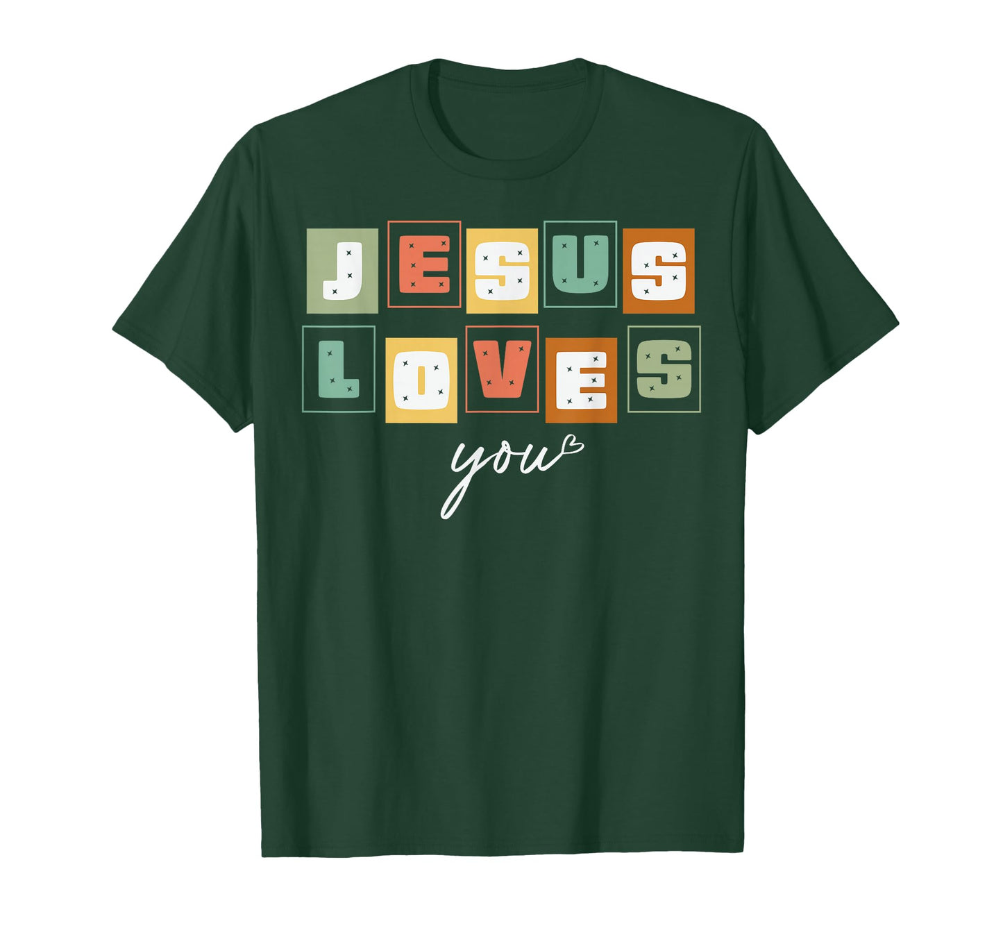 Jesus Loves You Christian Faith Retro Vintage T-Shirt