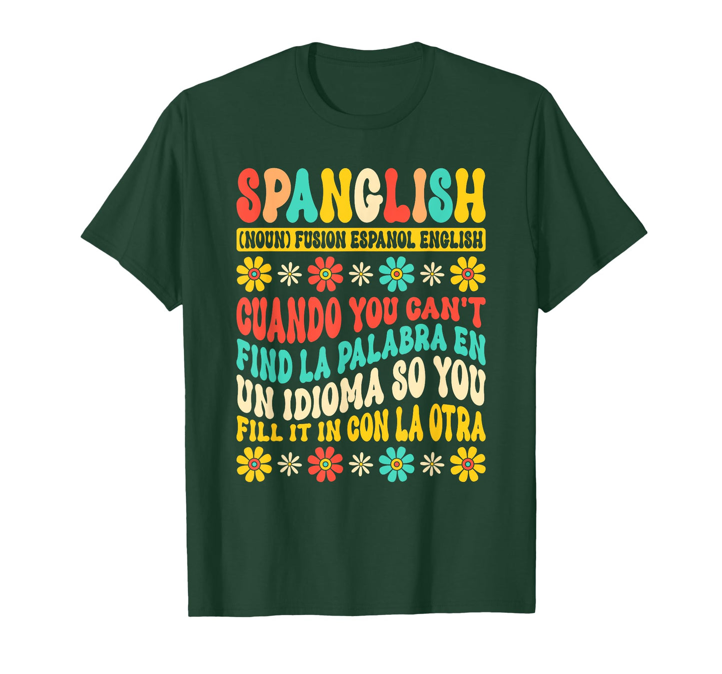 Spanglish Mexico Mexican Spanish Teacher T-Shirt