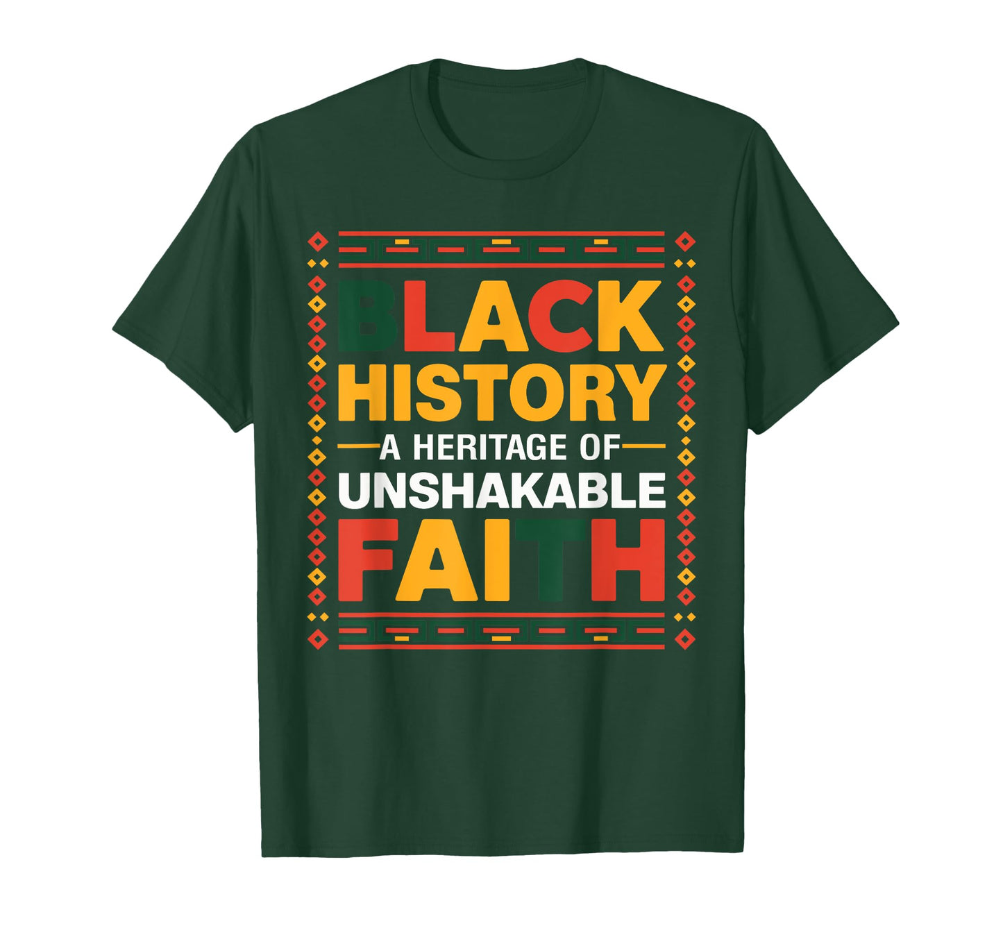 Black History Month A Heritage Of Unshakable Faith T-Shirt