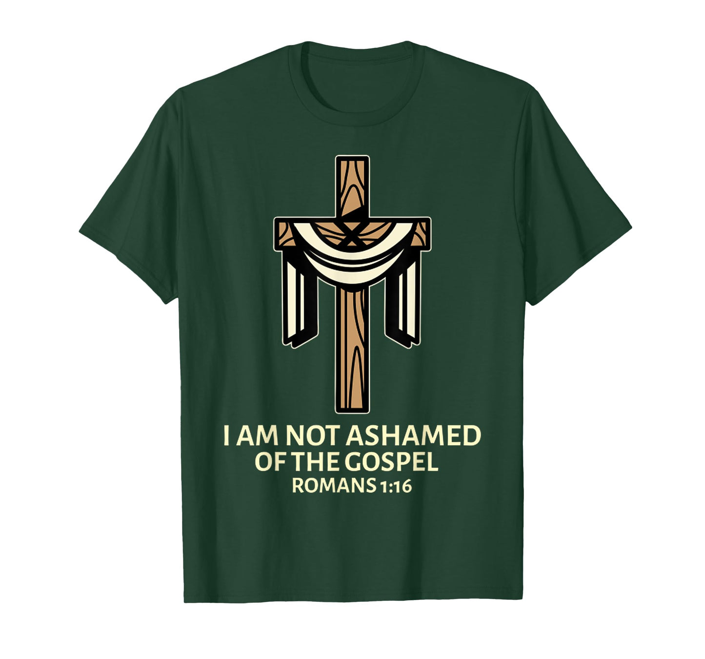 I Am Not Ashamed Of The Gospel - Cross Christian Saying T-Shirt