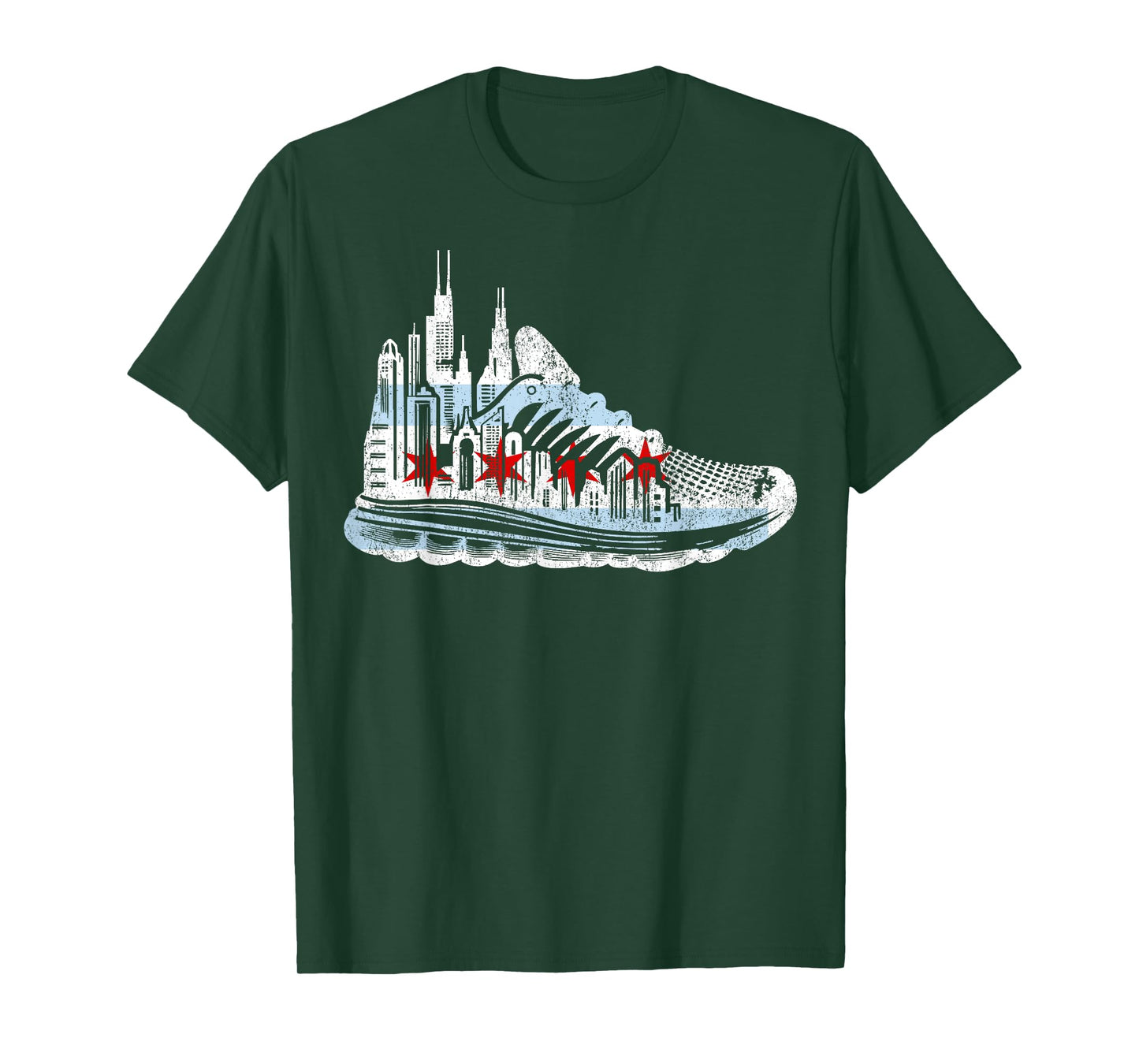 Chicago Runner Run Marathons Running Tee Jogger Motivational T-Shirt