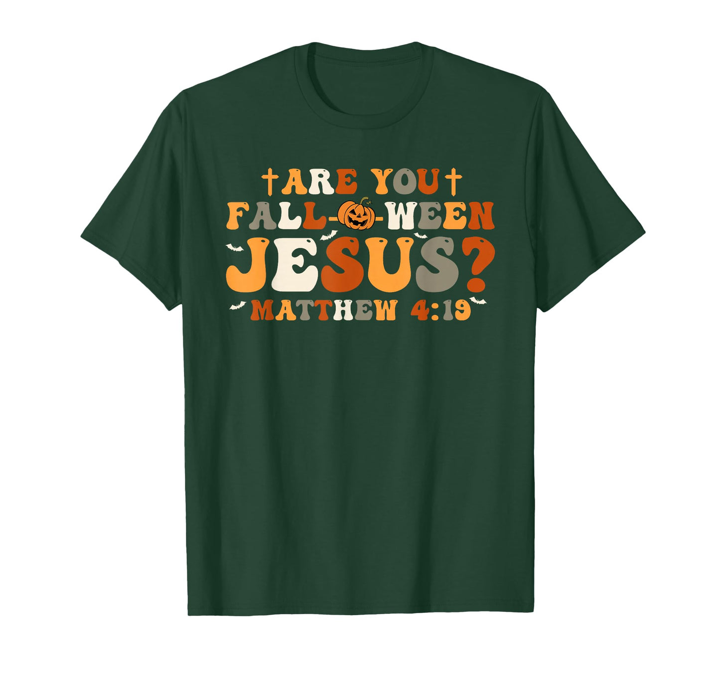 Retro Are You Fall O Ween Jesus Christian Halloween Pumpkin T-Shirt