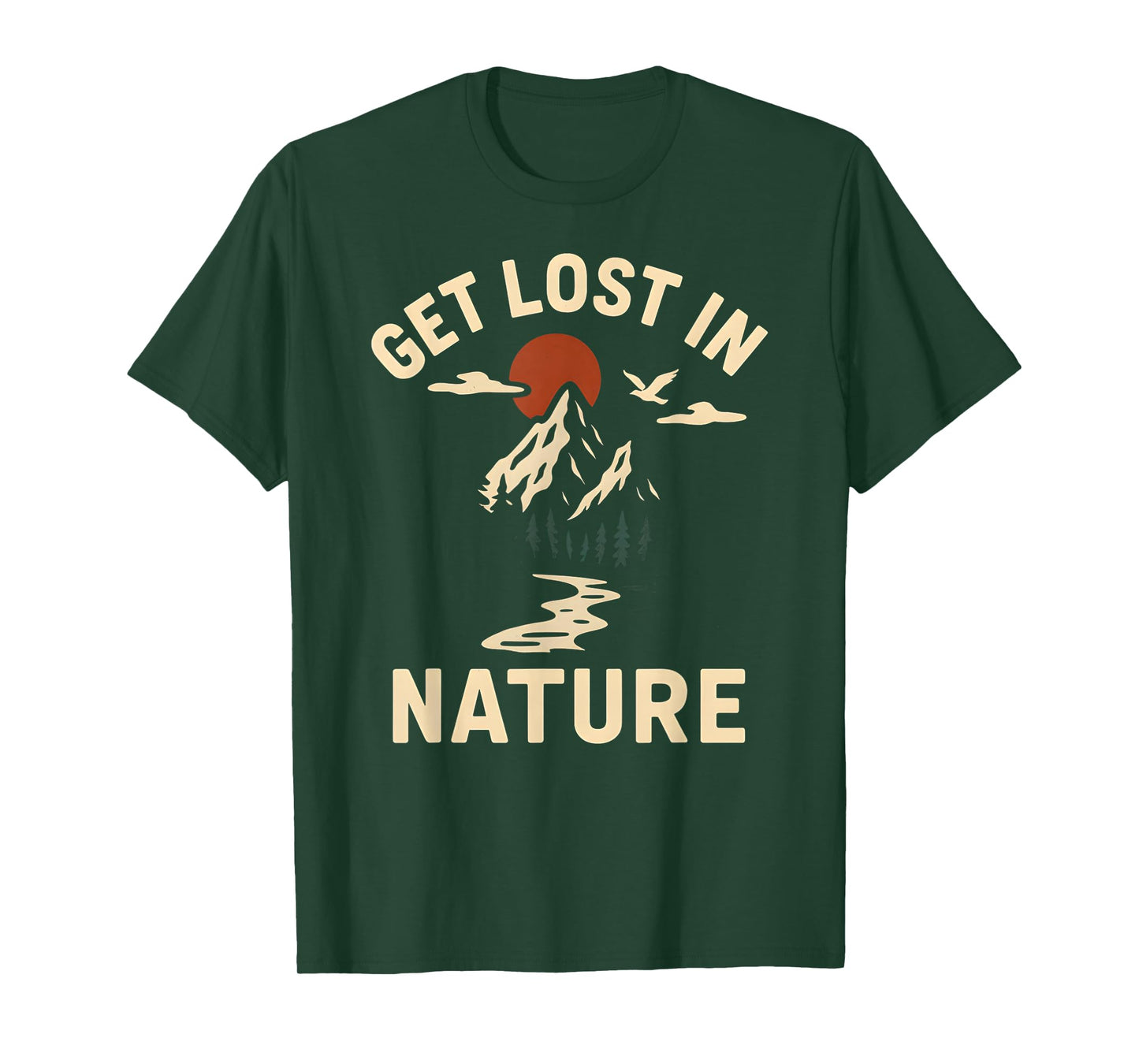 Creation Get Lost in Nature Vintage Mens Christian Religious T-Shirt