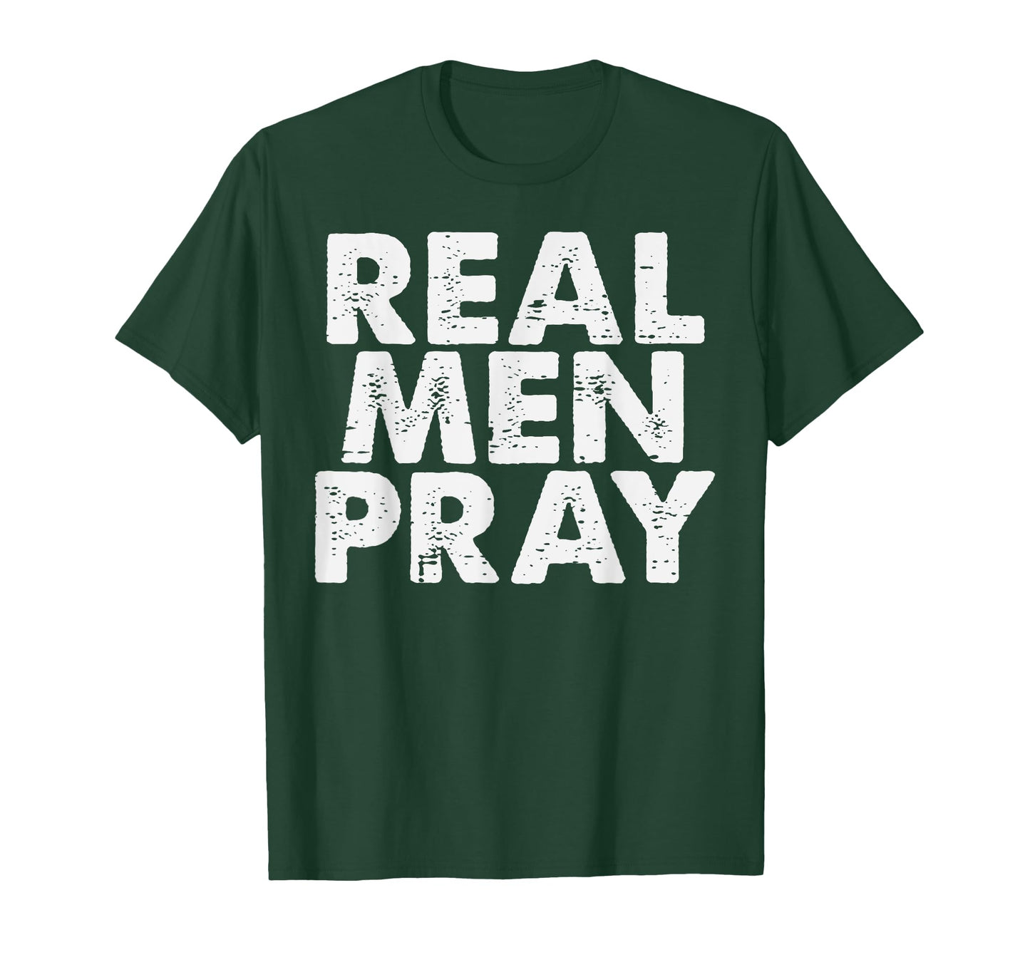 Real Men Pray Religious God Jesus Faith Christian Catholic T-Shirt