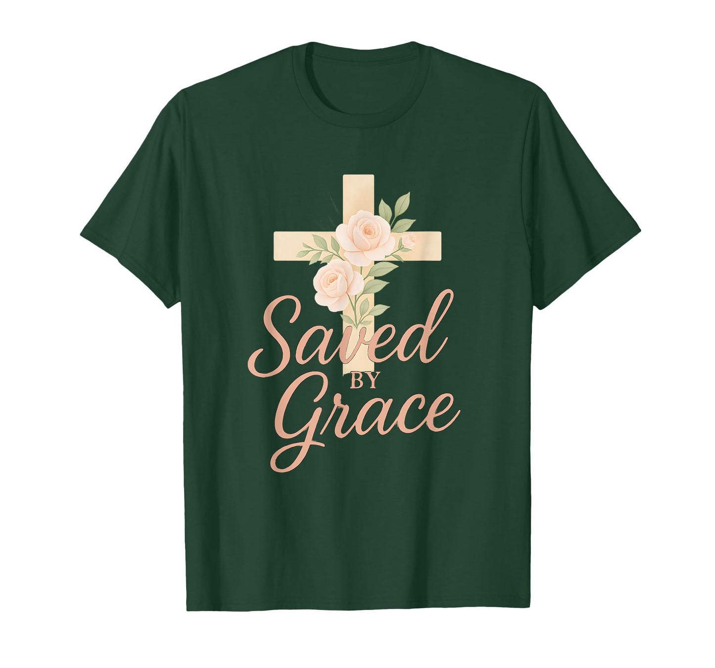 Faithterest Saved By Grace Christian Faith T-Shirt