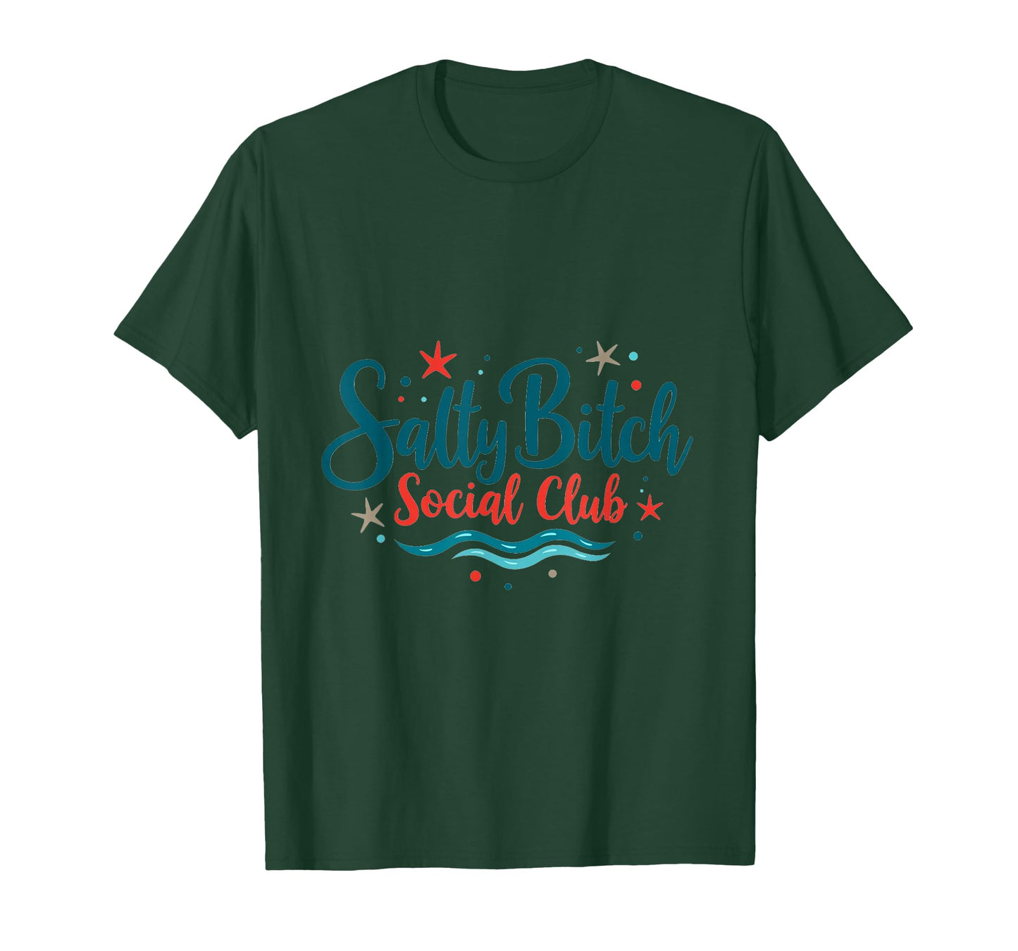 Salty Bitch Social Club Funny Beach Life Girls Trip Design T-Shirt