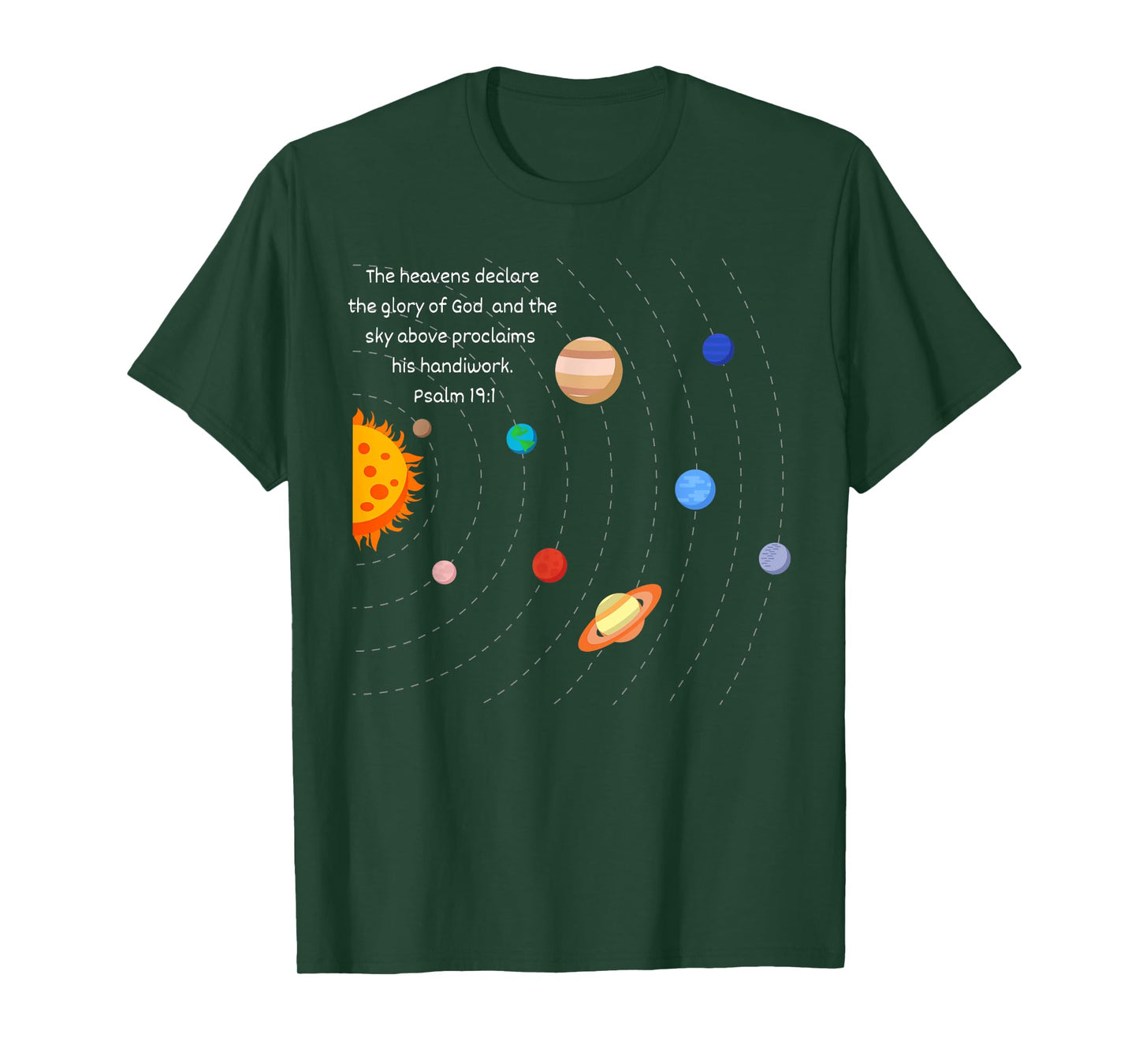 Astronaut Space Planets Solar System Christian Faith Jesus T-Shirt