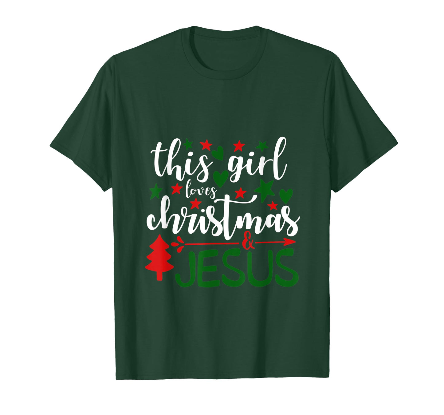 This Girls Loves Christmas and Jesus - Christian T-Shirt