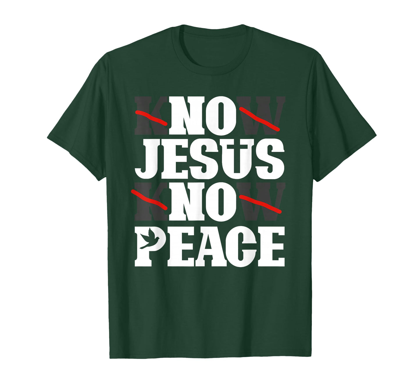 Know Jesus Know Peace Religion God Church Christian T-Shirt
