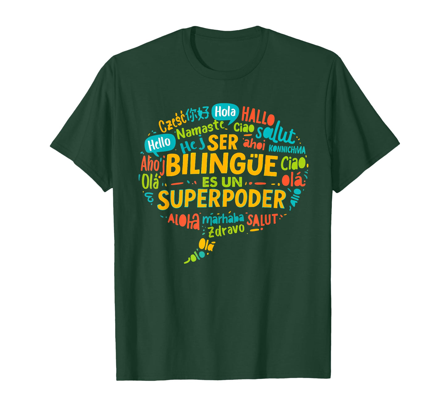Ser Bilingue ES Un Superpoder Funny Bilingual Teacher T-Shirt