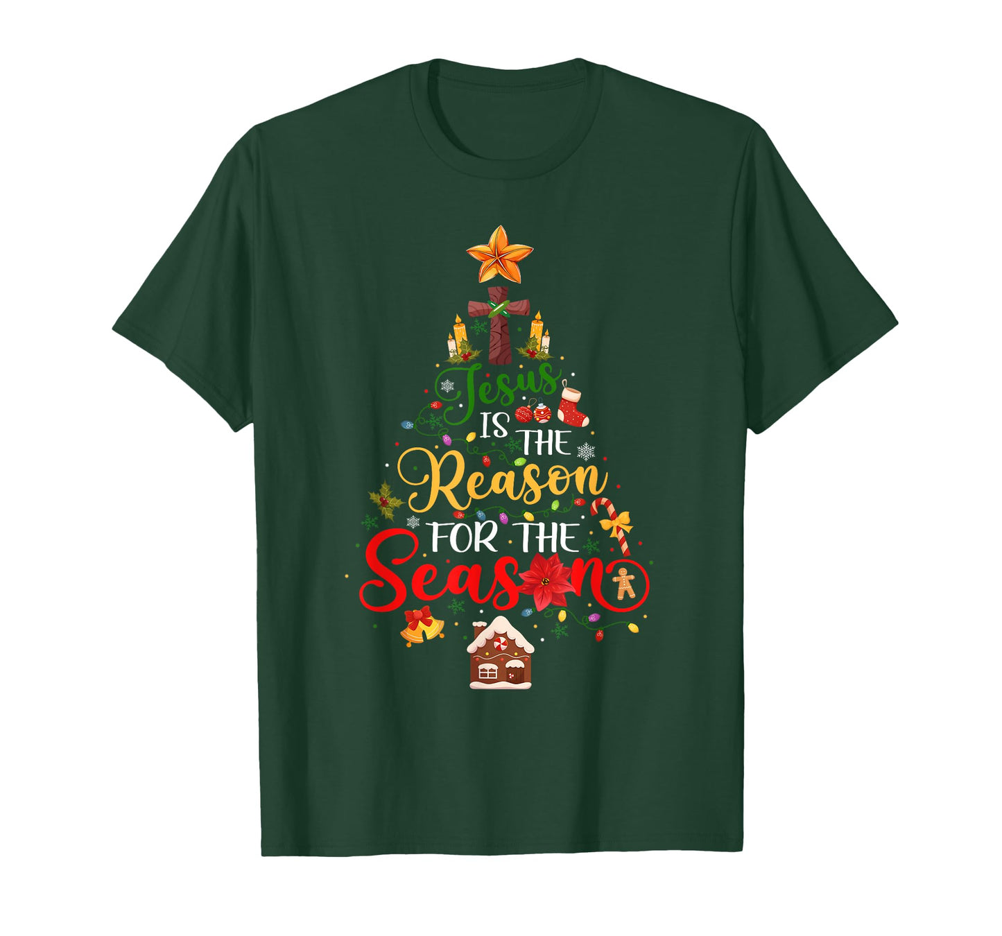 Jesus is The Reason for The Season Christian Faith Christmas T-Shirt