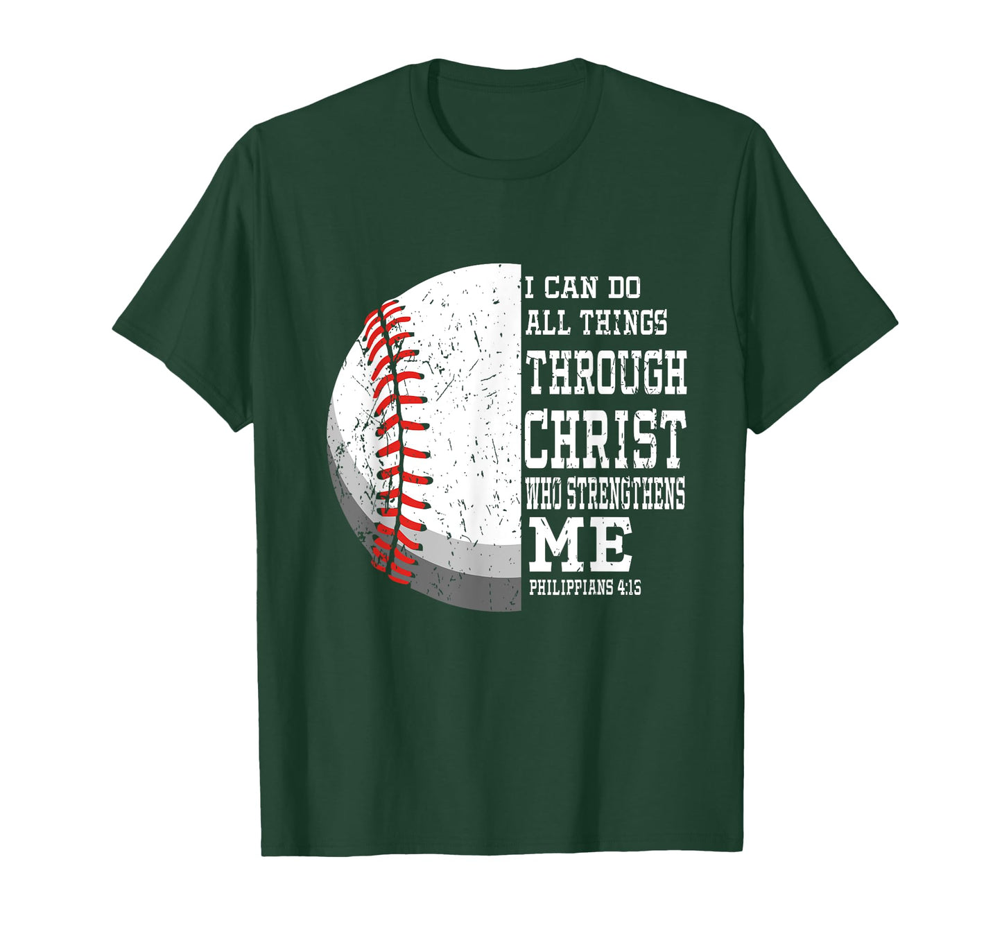 I can do all Things Through Christ - Religous Bible Baseball T-Shirt