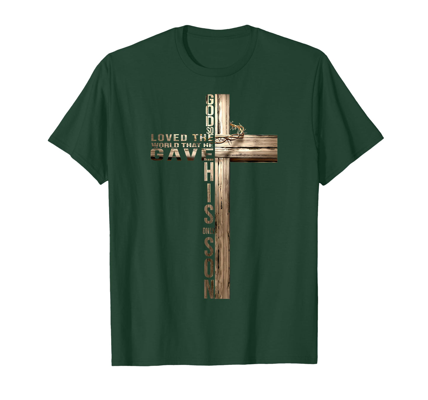 For God So Loved The World Christian John 3 16 Bible Verse T-Shirt