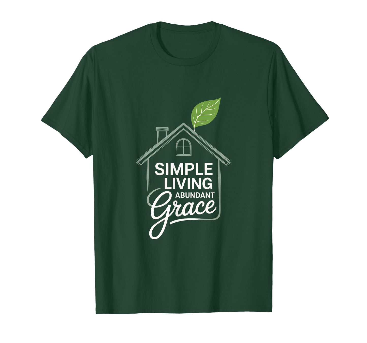 Simple Living Abundant Grace Christian T-Shirt