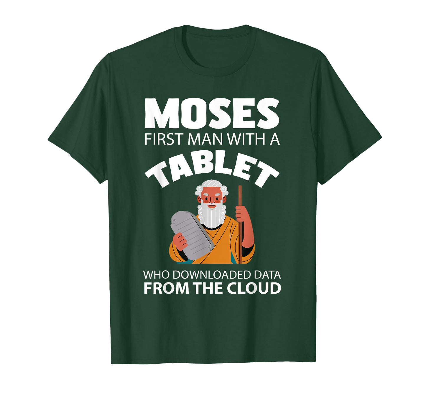 Jewish Passover Moses Tablet Data Cloud T-Shirt