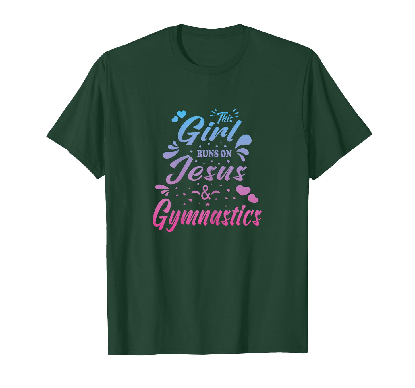 This Girl Runs On Jesus And Gymnastics Gymnastics Christians T-Shirt