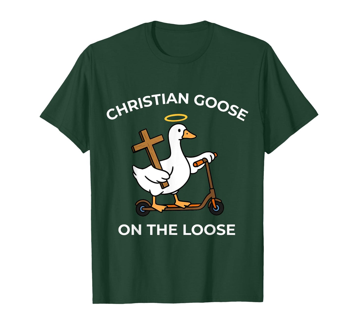 Christian Goose On The Loose Funny Jesus Bible Religious T-Shirt