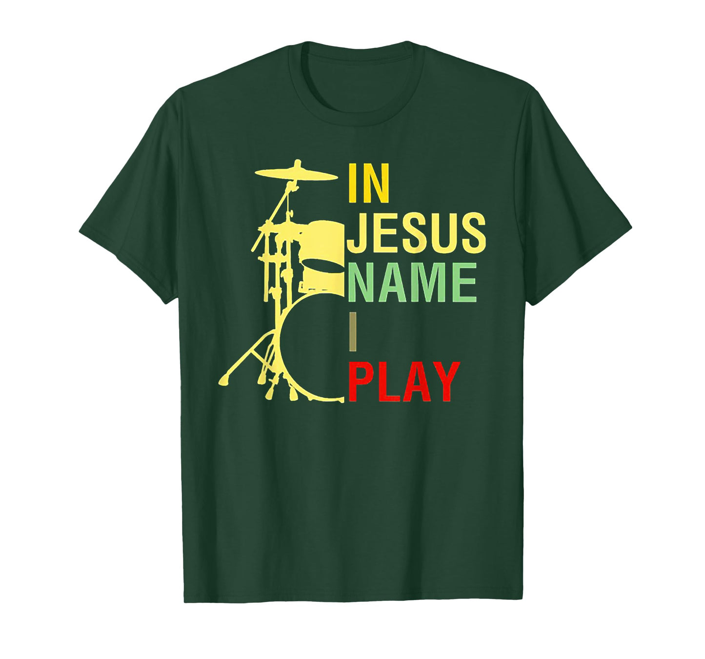 In Jesus Name I Play Vintage Drum T-Shirt