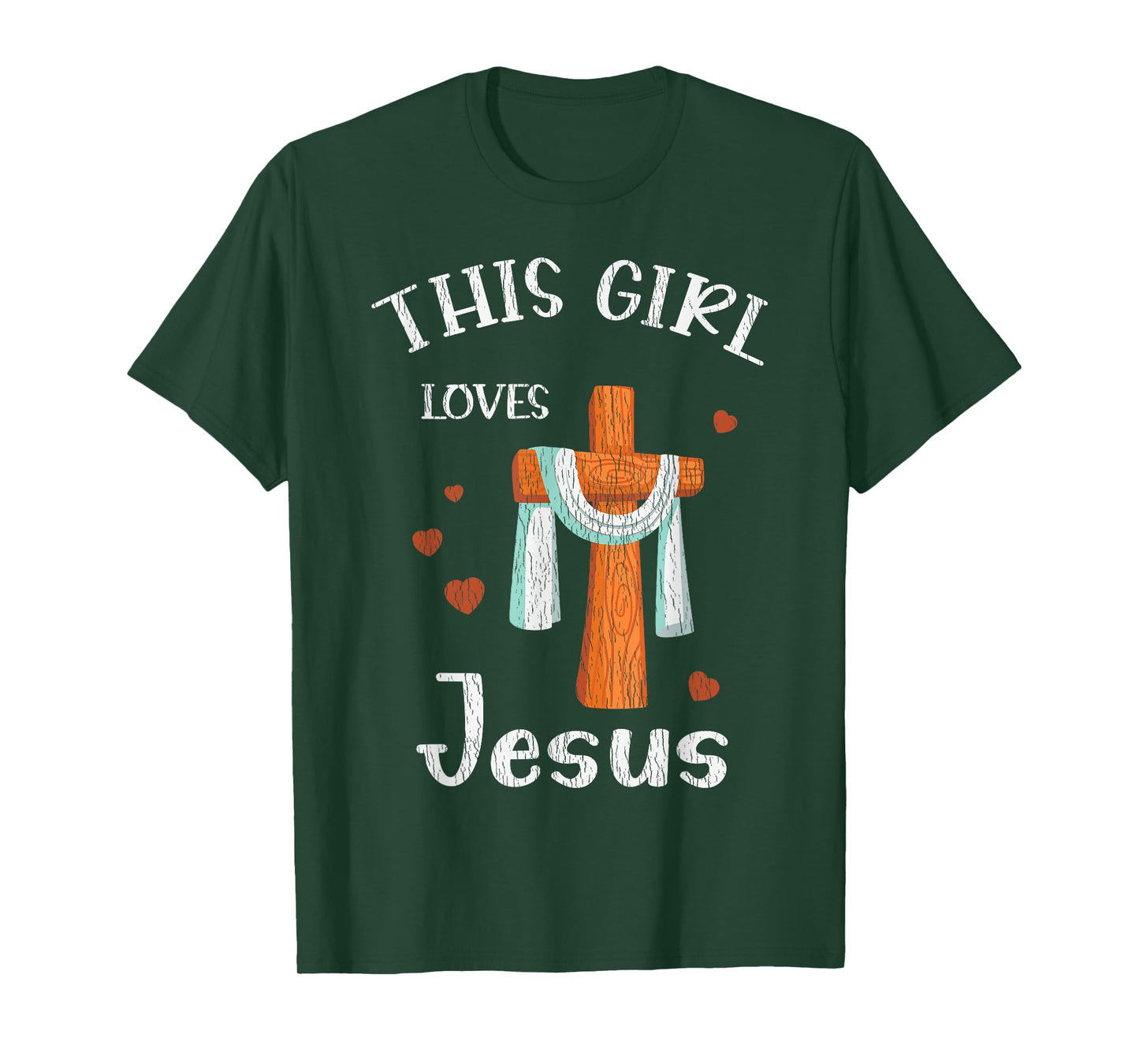 This Girl Love Jesus Teens Kids Women Christian Faith Pajama T-Shirt