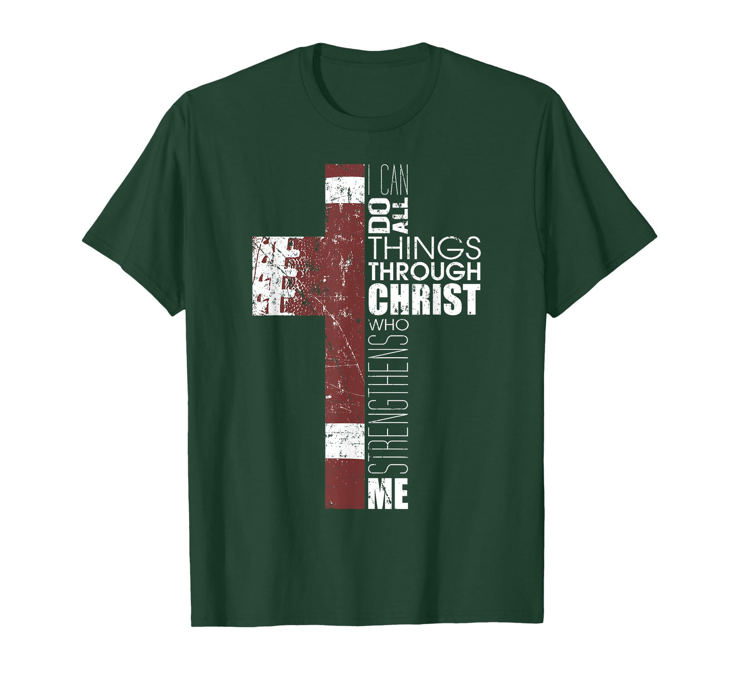 Christian Football Verse I Can Do All Things Through Christ T-Shirt