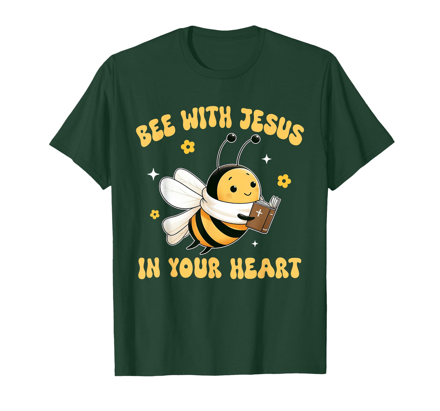 Bees Christian Bee With Jesus in Your Heart Jesus Lover T-Shirt