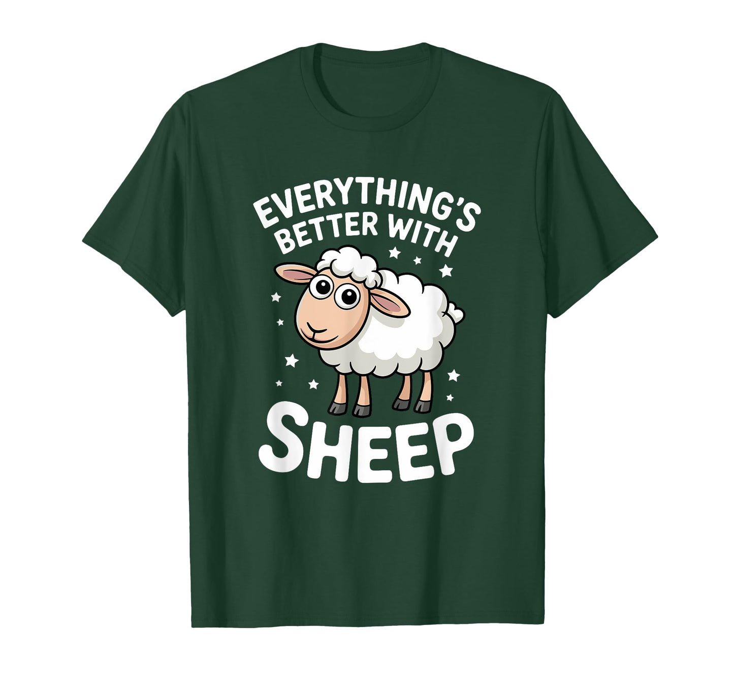 Cute Sheep Lover Adults or Kids Boys Girls Sheep T-Shirt