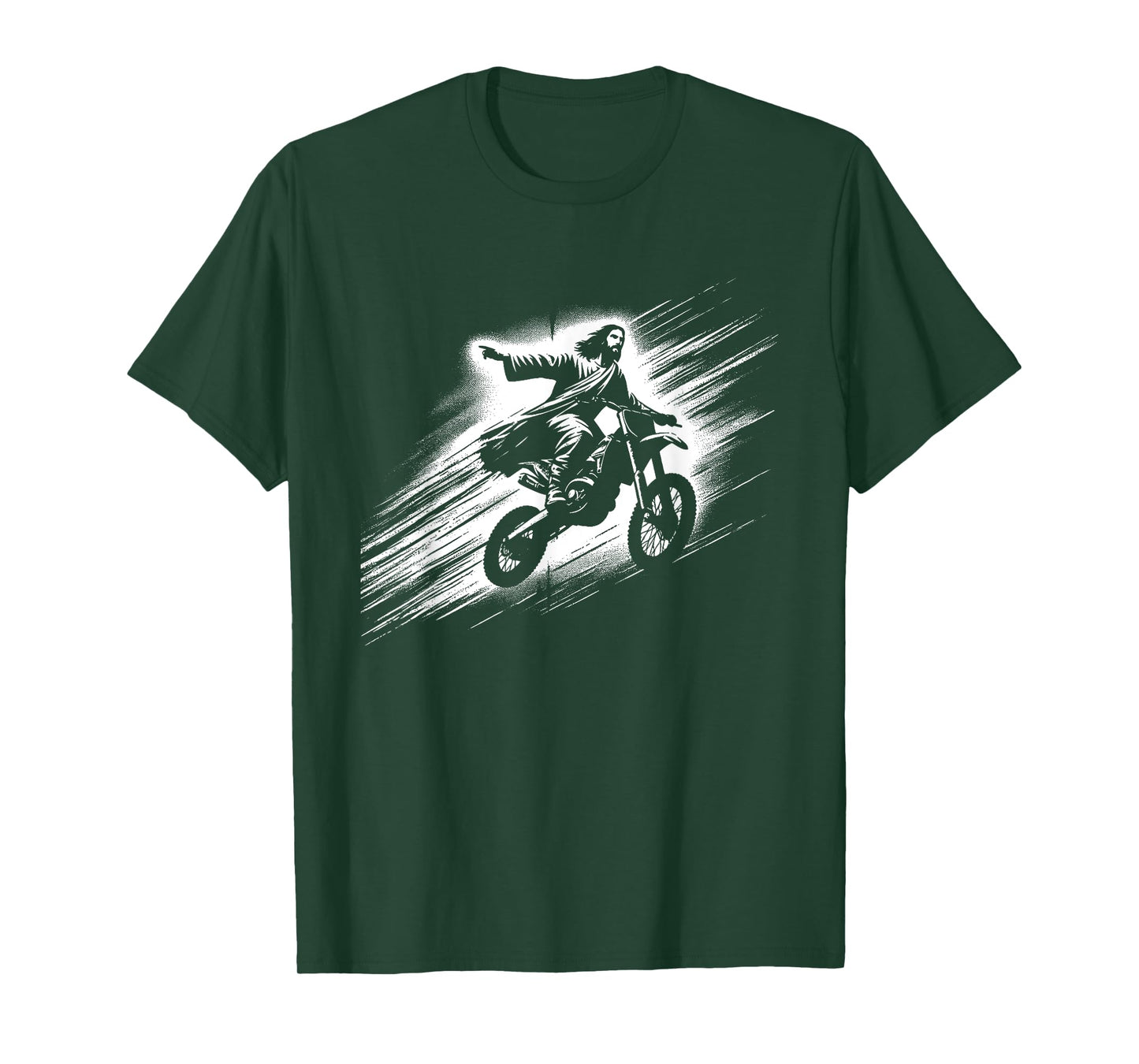 Jesus On Dirt Bike - Funny Christian Motorcycle Lover T-Shirt