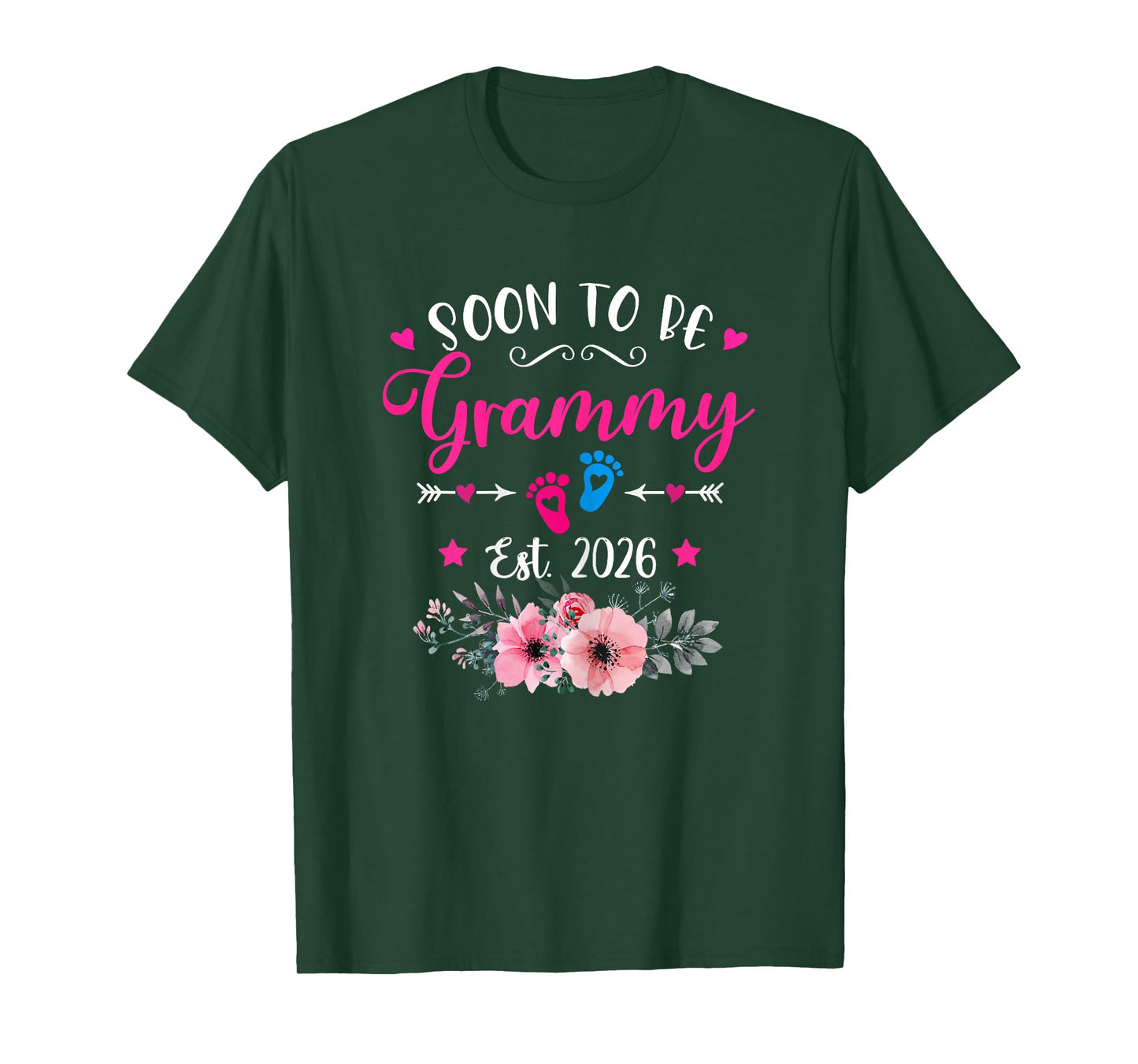 Soon To Be Grammy Est 2026 Promoted To Mother's Day Floral T-Shirt
