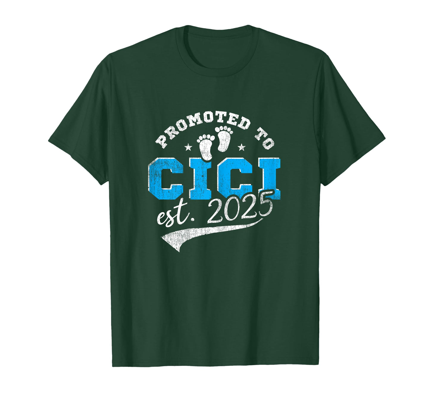 Promoted To Cici Est 2025 Proud New Grandma Vintage T-Shirt