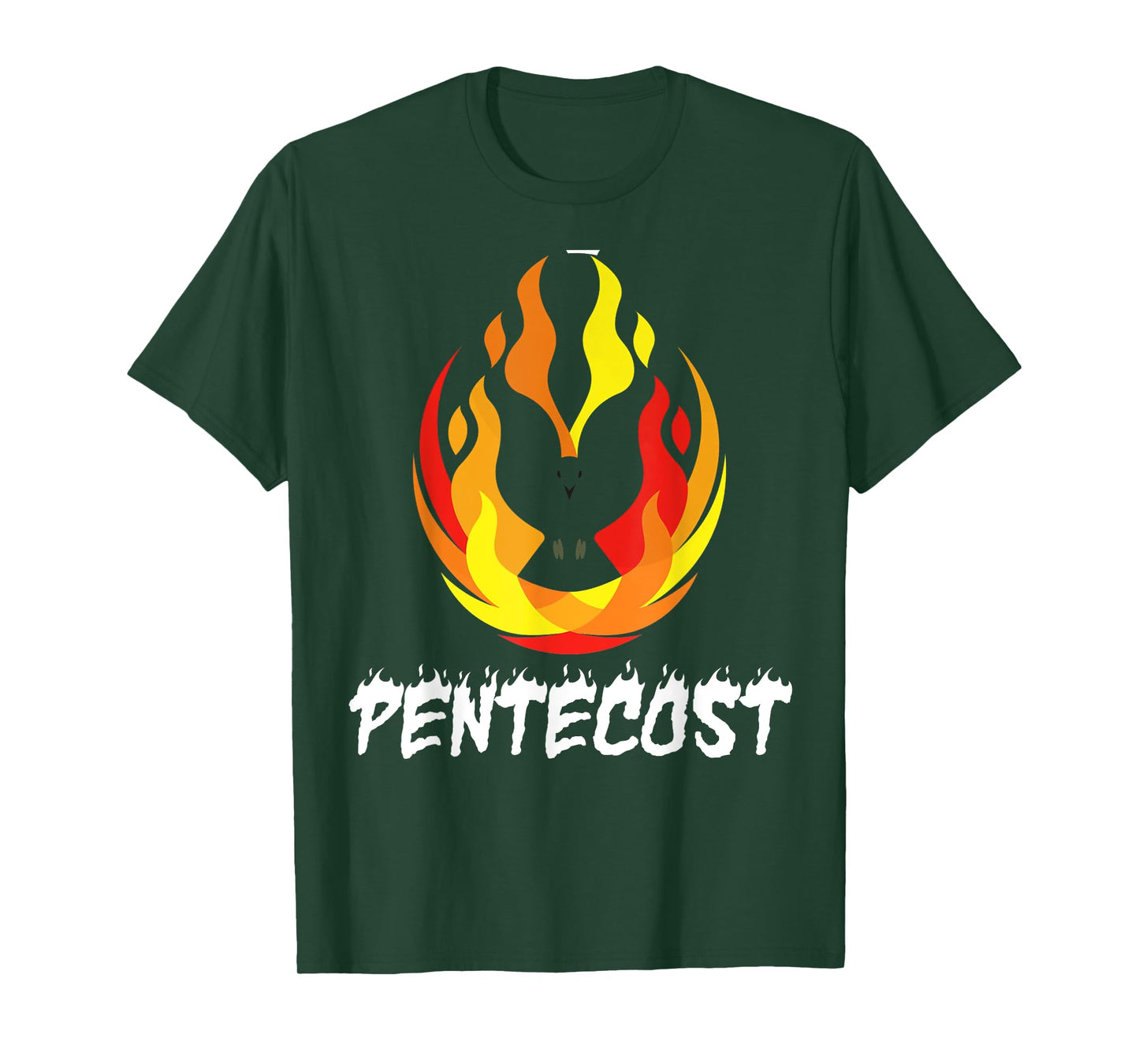Pentecost Doves Tongues of Fire Flame Acts Holy Spirit T-Shirt