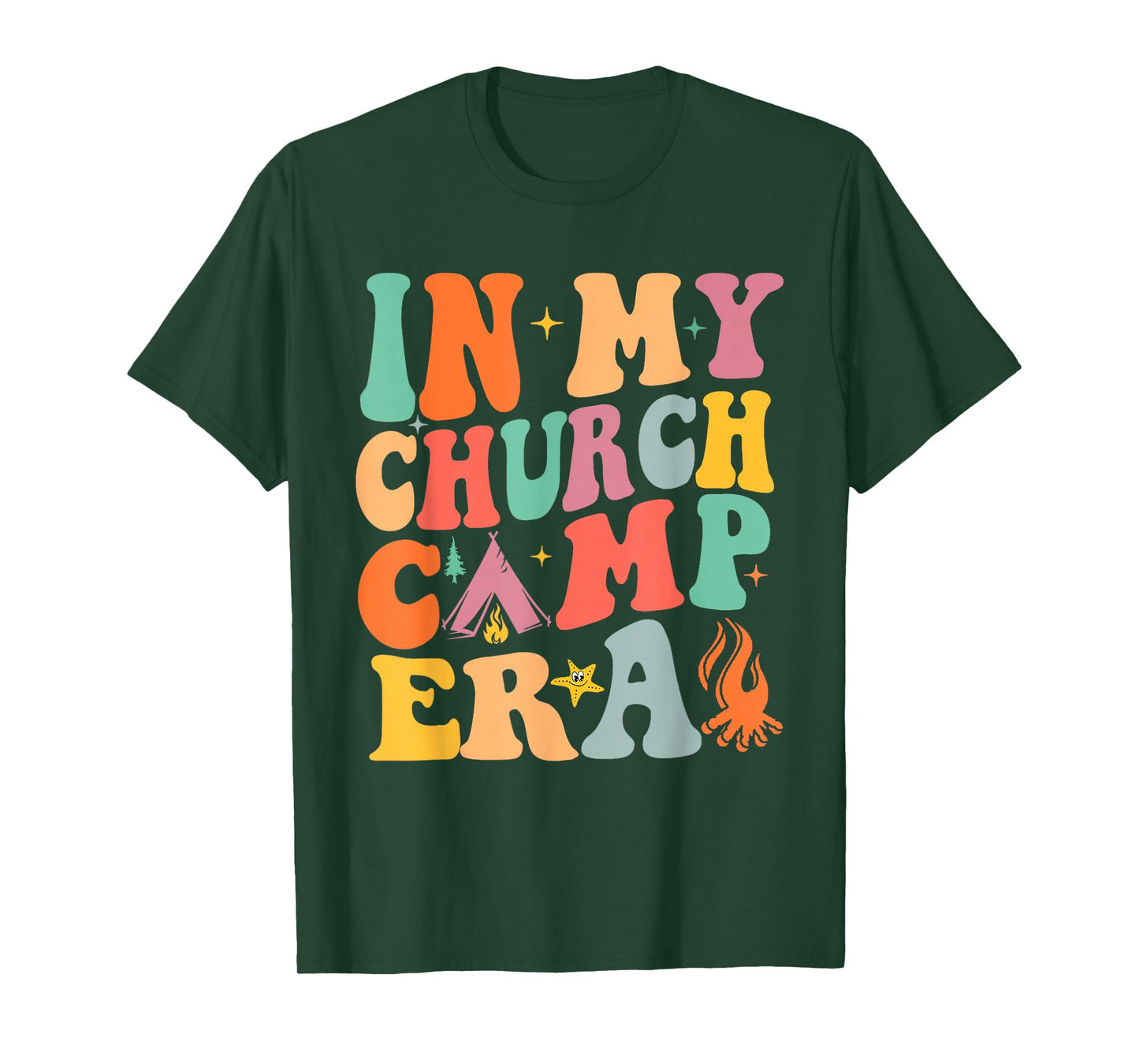 In My Church Camp Era Funny Summer Camping T-Shirt
