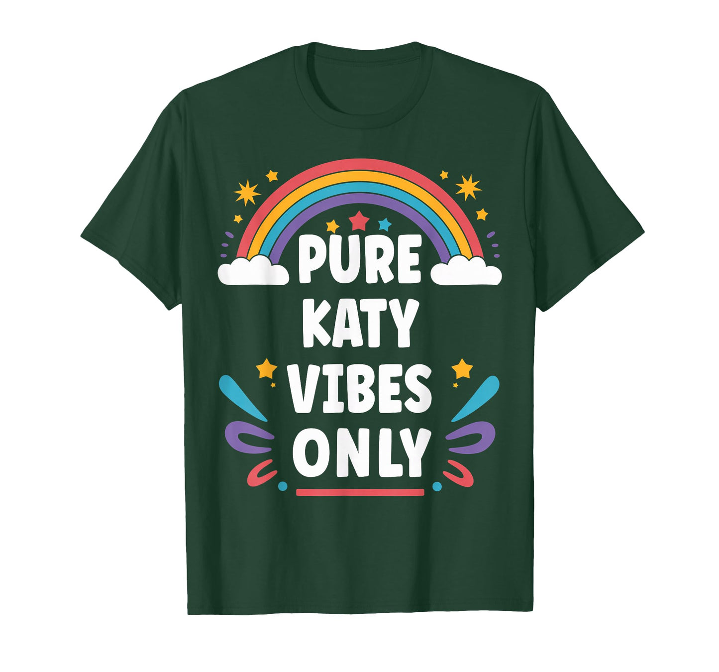 KATY Vibes Only Cute Retro Girls KATY Name T-Shirt