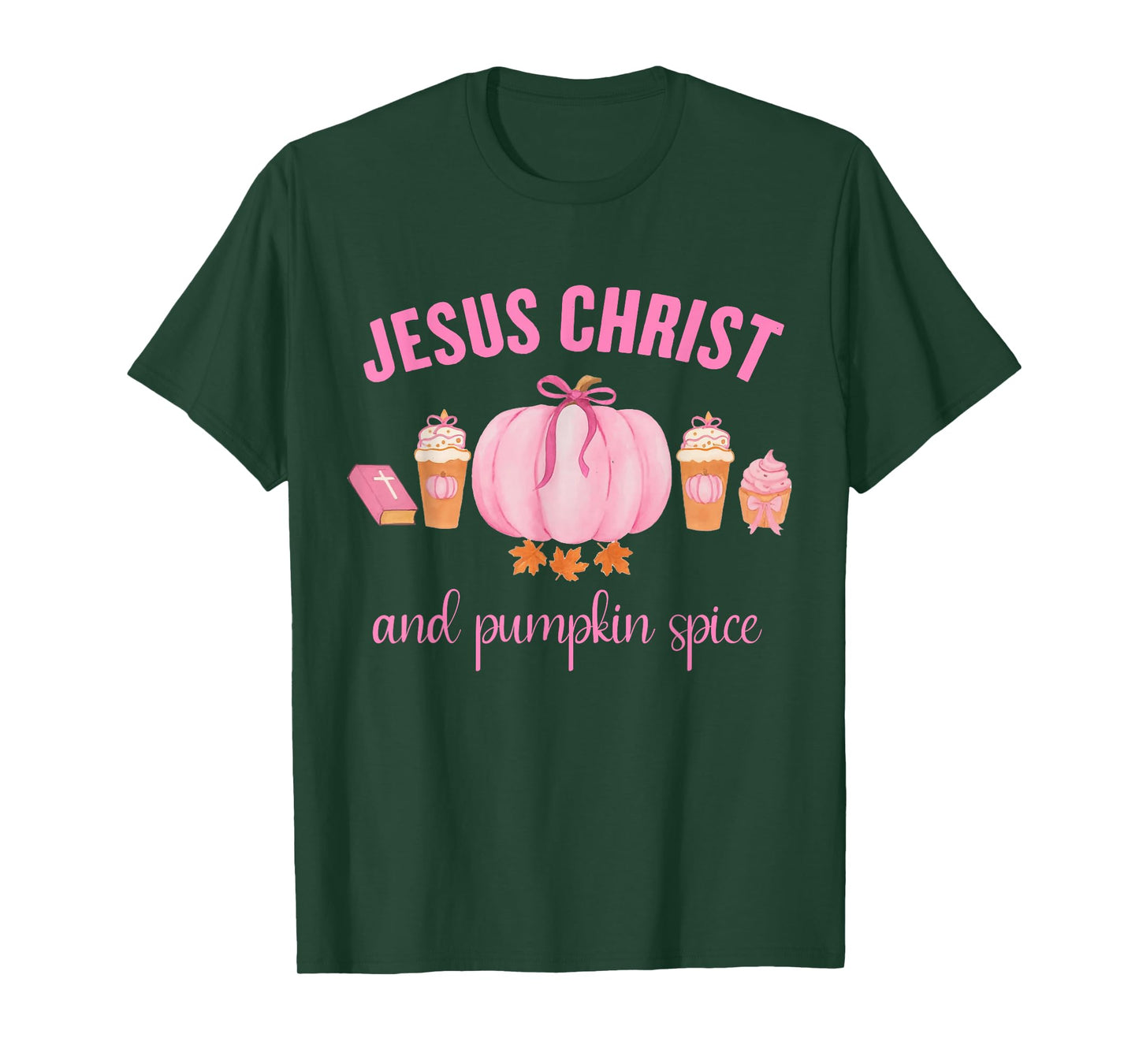 Retro Funny Fall Thanksgiving Jesus Christ and Pumpkin Spice T-Shirt