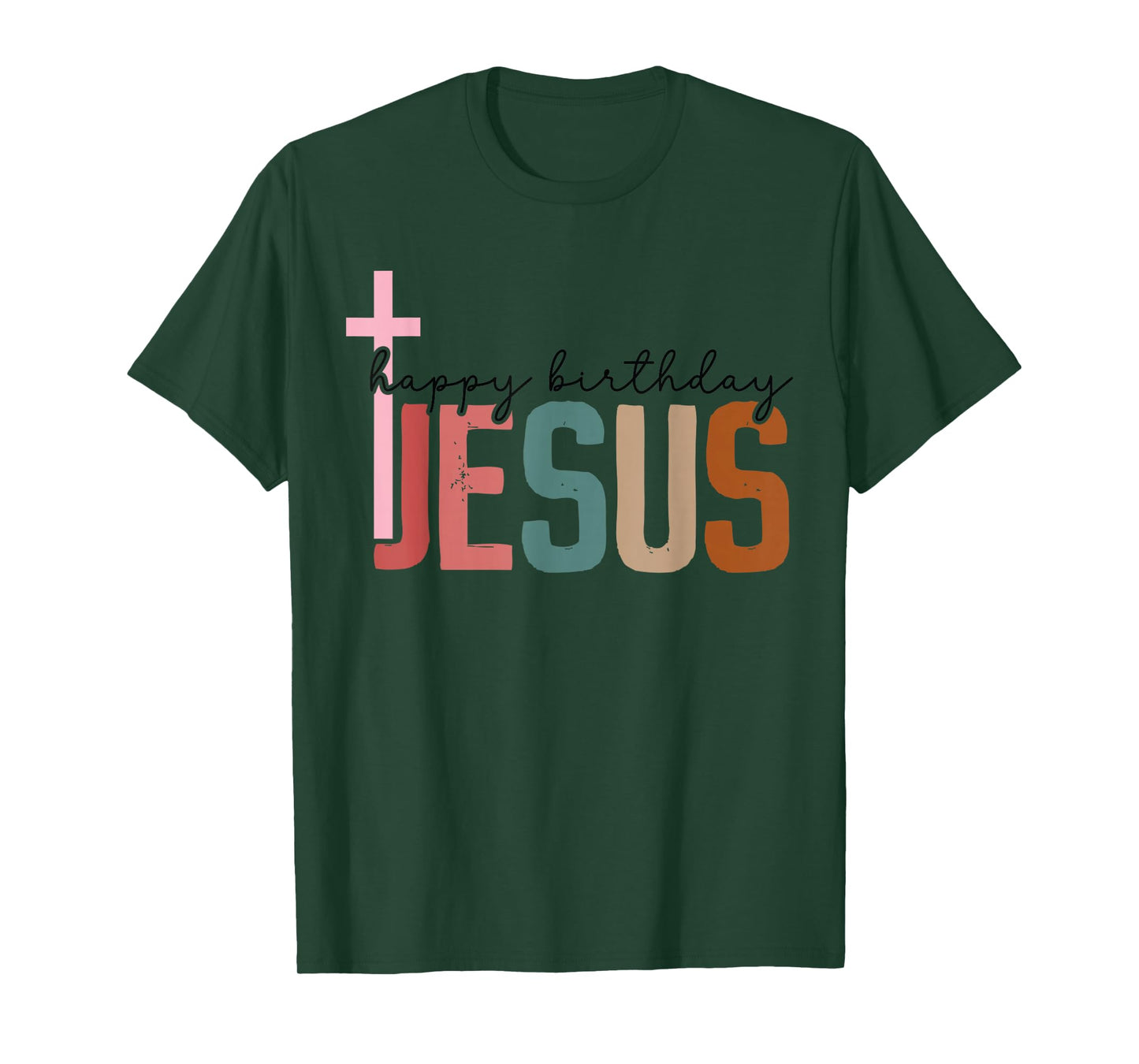 Jesus Birthday - Faith Cross Christian Christmas Celebration T-Shirt