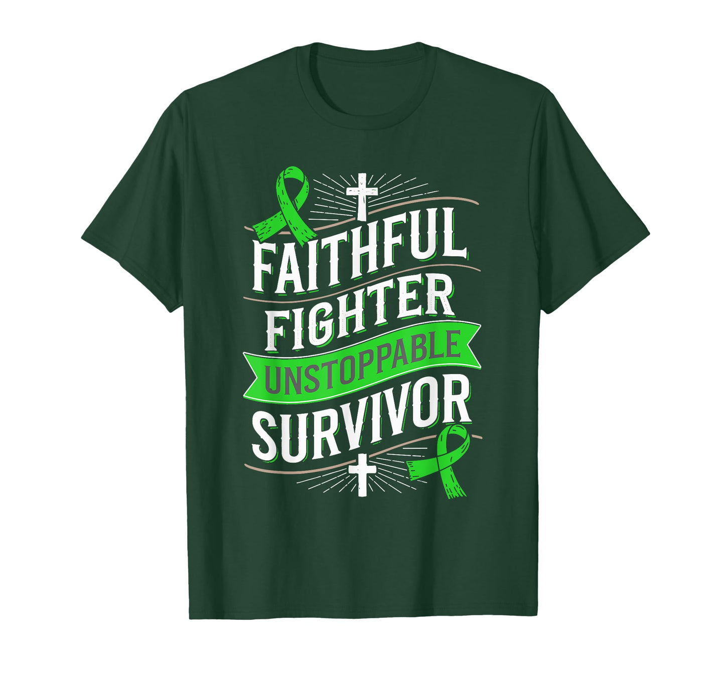 Faithful Fighter Survivor Spinal Cord Injury Awareness T-Shirt