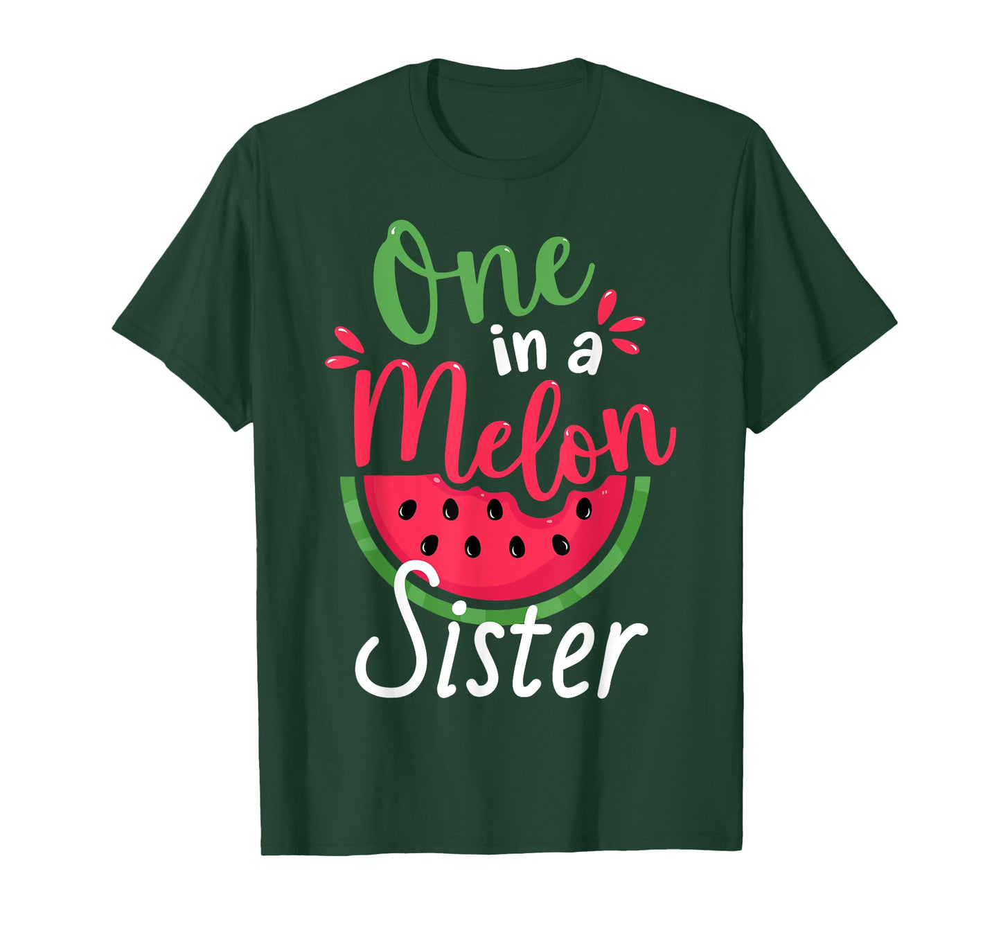 One in a Melon Sister 1st Birthday Summer Family Matching T-Shirt