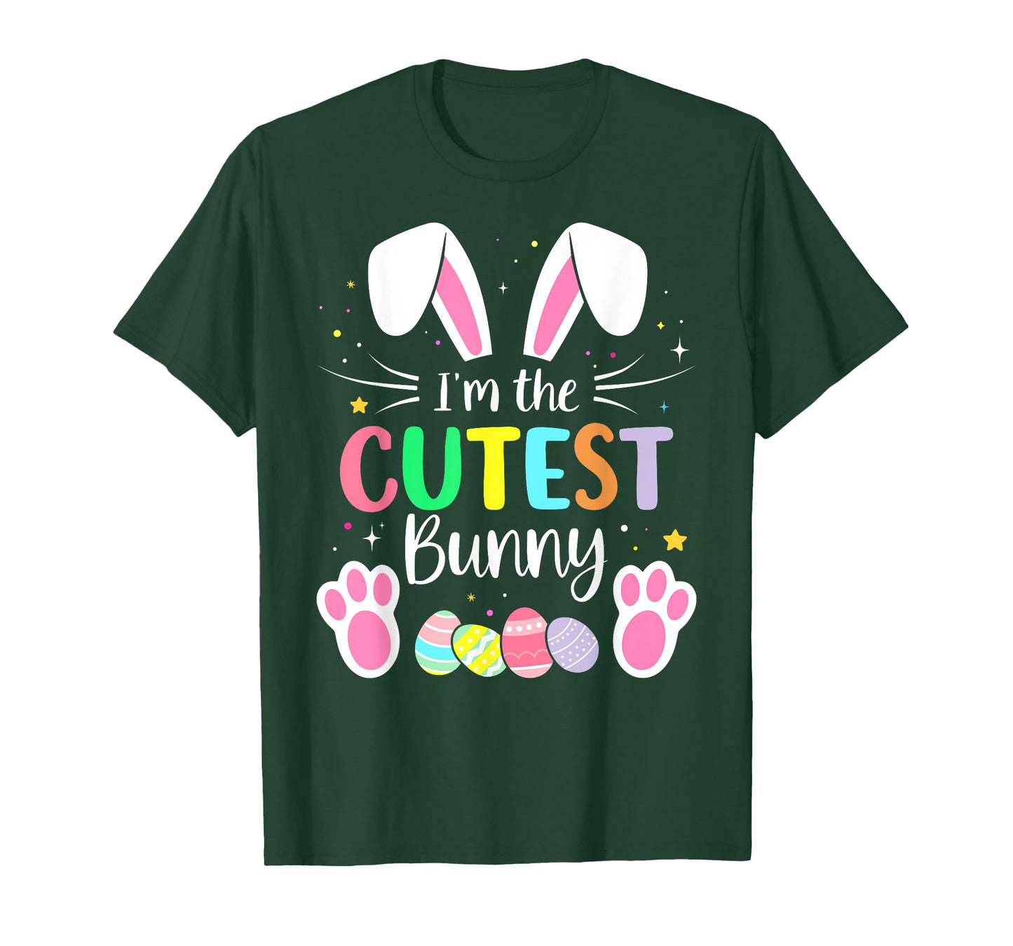 Im the cutest bunny girls boys funny matching easter family T-Shirt