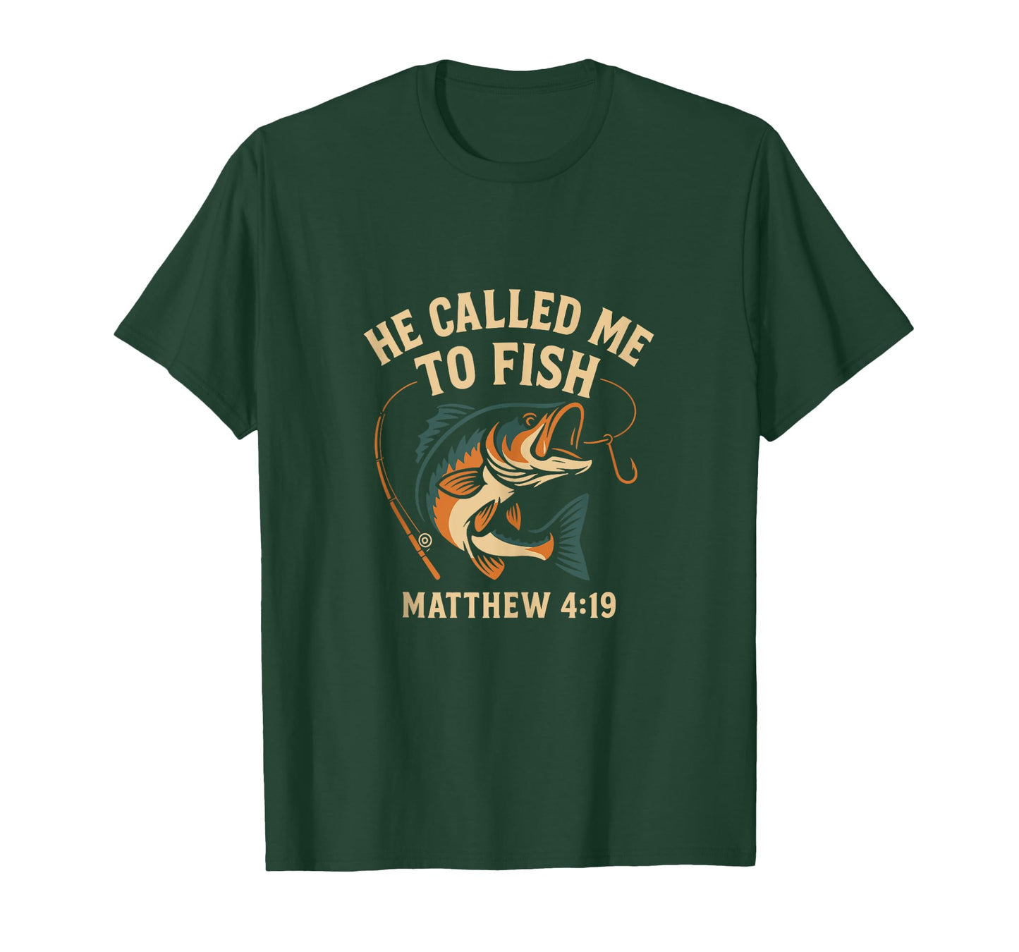 He Called Me to Fish Matthew 4:19 Christian Fishing Tank Top