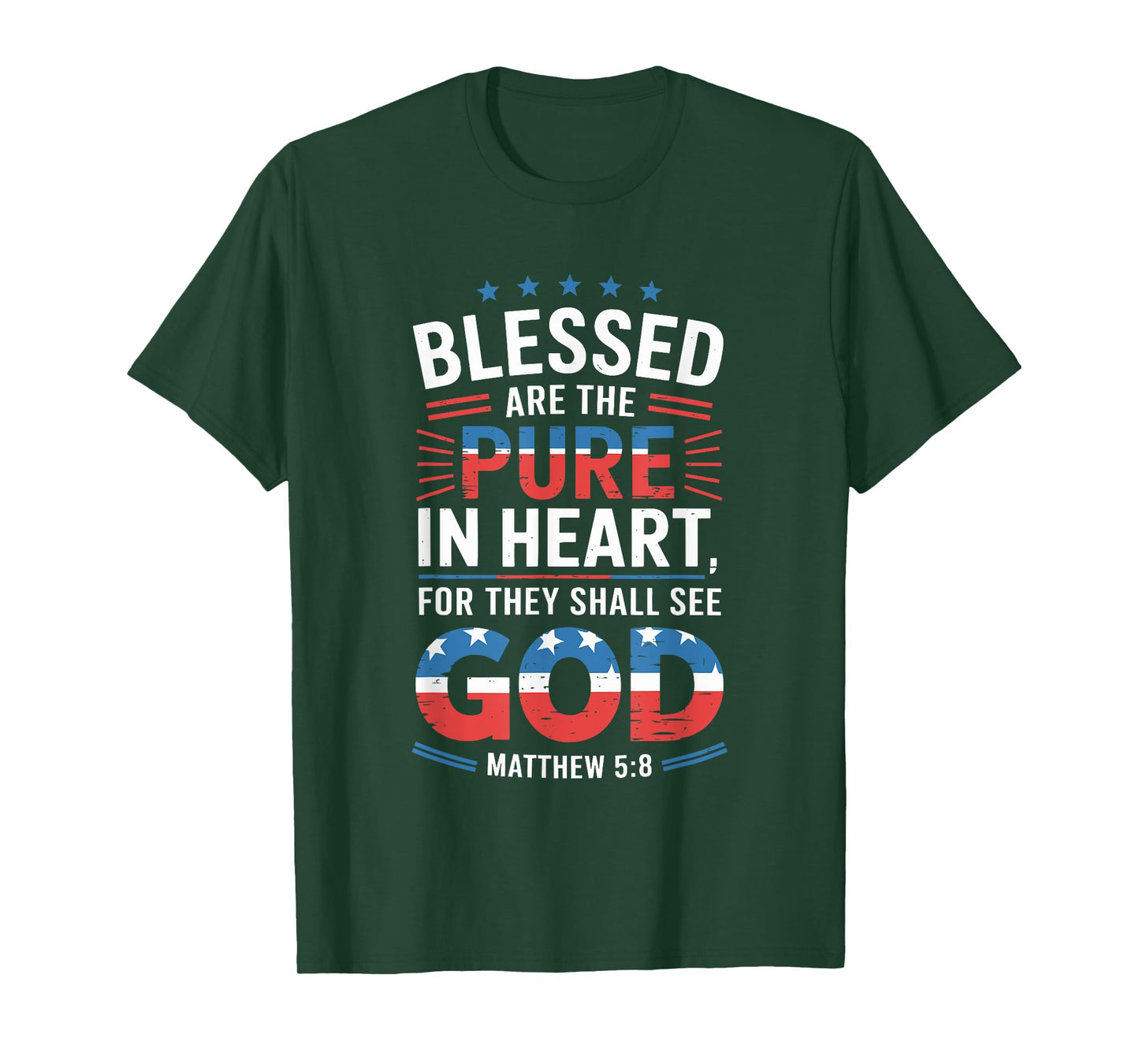 Blessed Are The Pure In Heart Christian Bible Verse T-Shirt