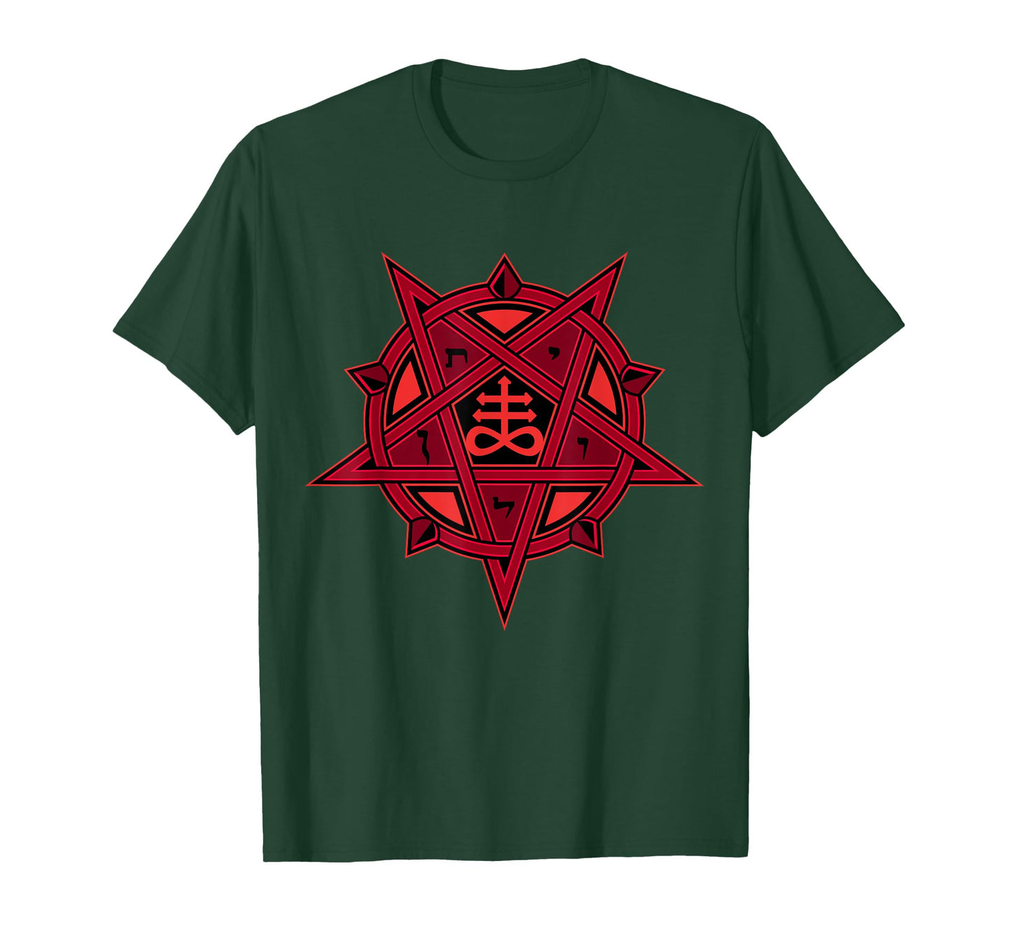Pentagram Red Devil Baphomet Satanic T-Shirt