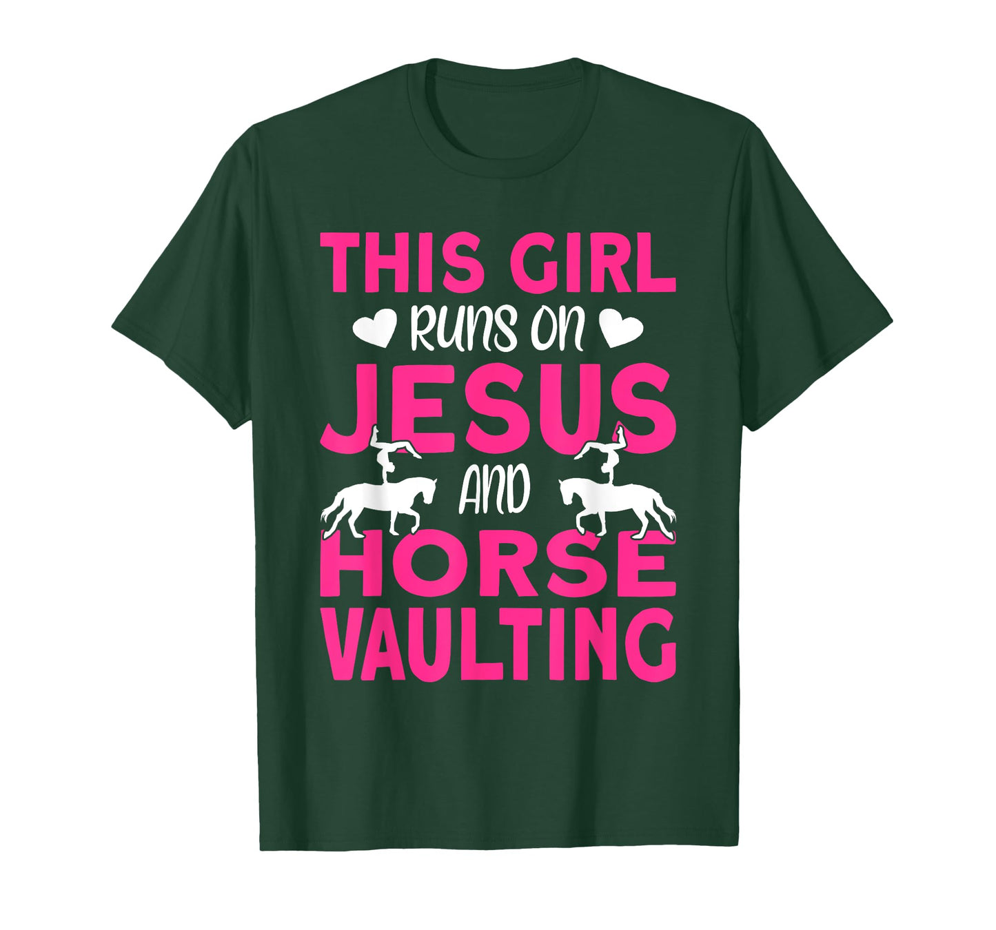Horse Vaulter This Girl runs on Jesus and Vaulting Horses T-Shirt