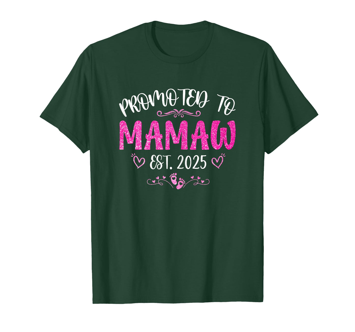 Womens Promoted To Mamaw Est 2025 Soon To Be Mom Mother's day T-Shirt
