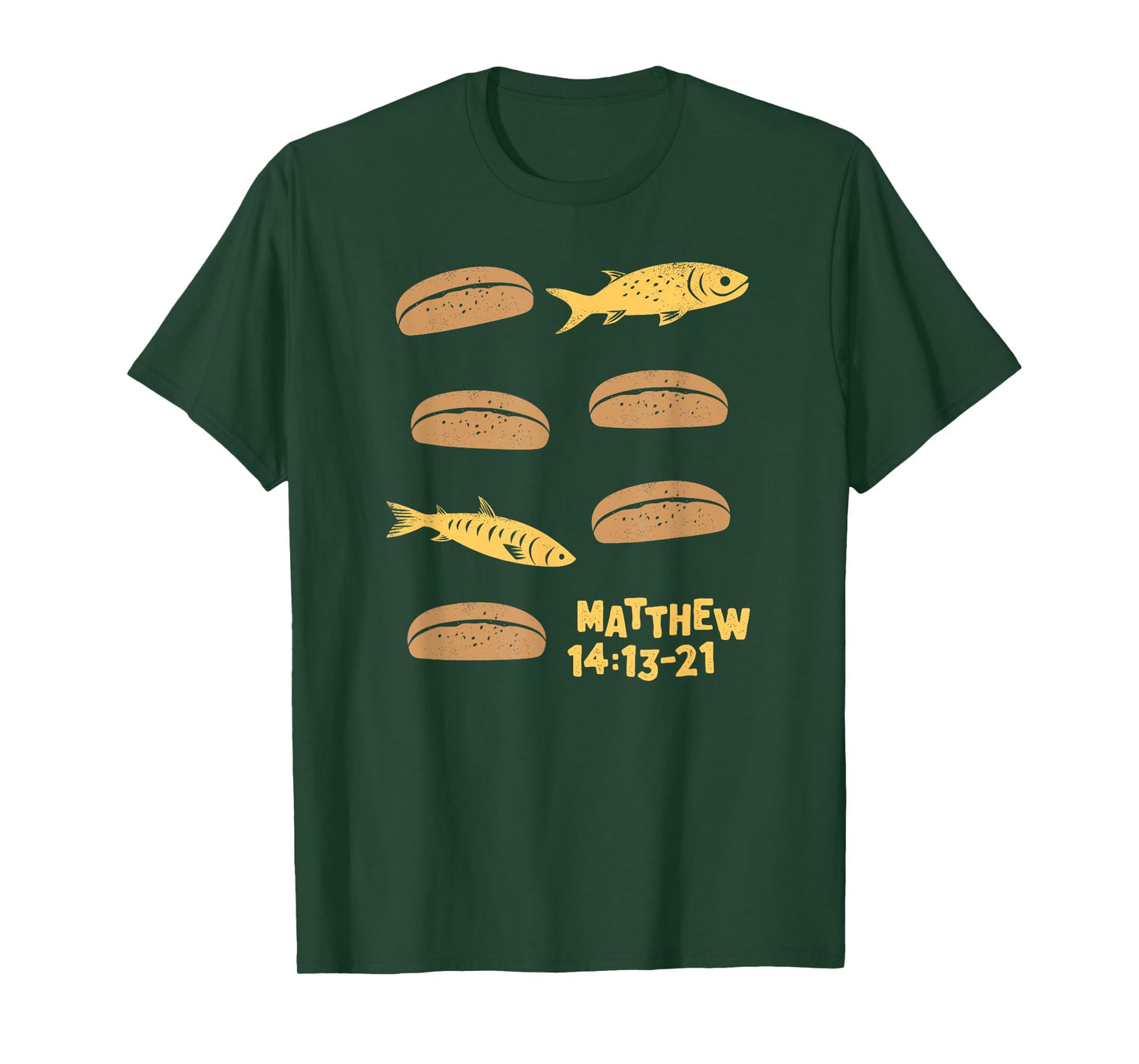 Jesus Feeds The 5000 5 Loaves of Bread 2 Fish Bible Story T-Shirt