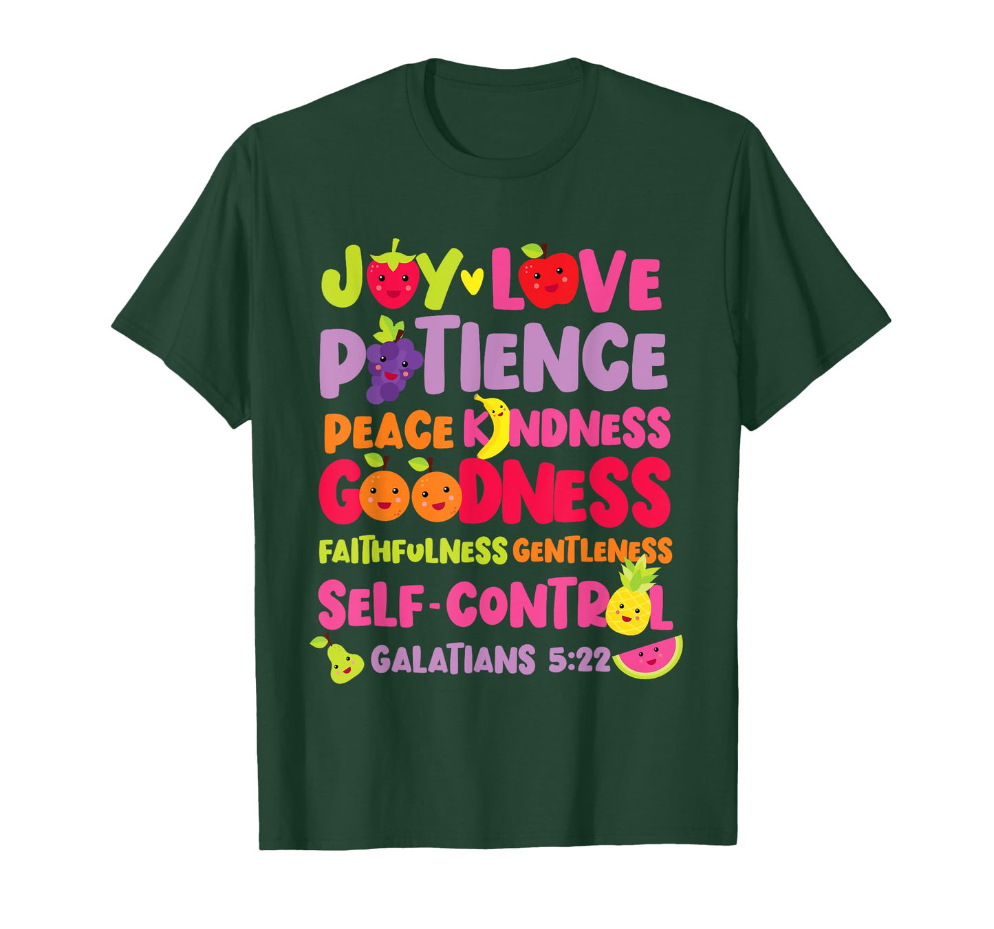 Christian Bible Verse Fruit Of The Spirit Galatians 5:22 T-Shirt