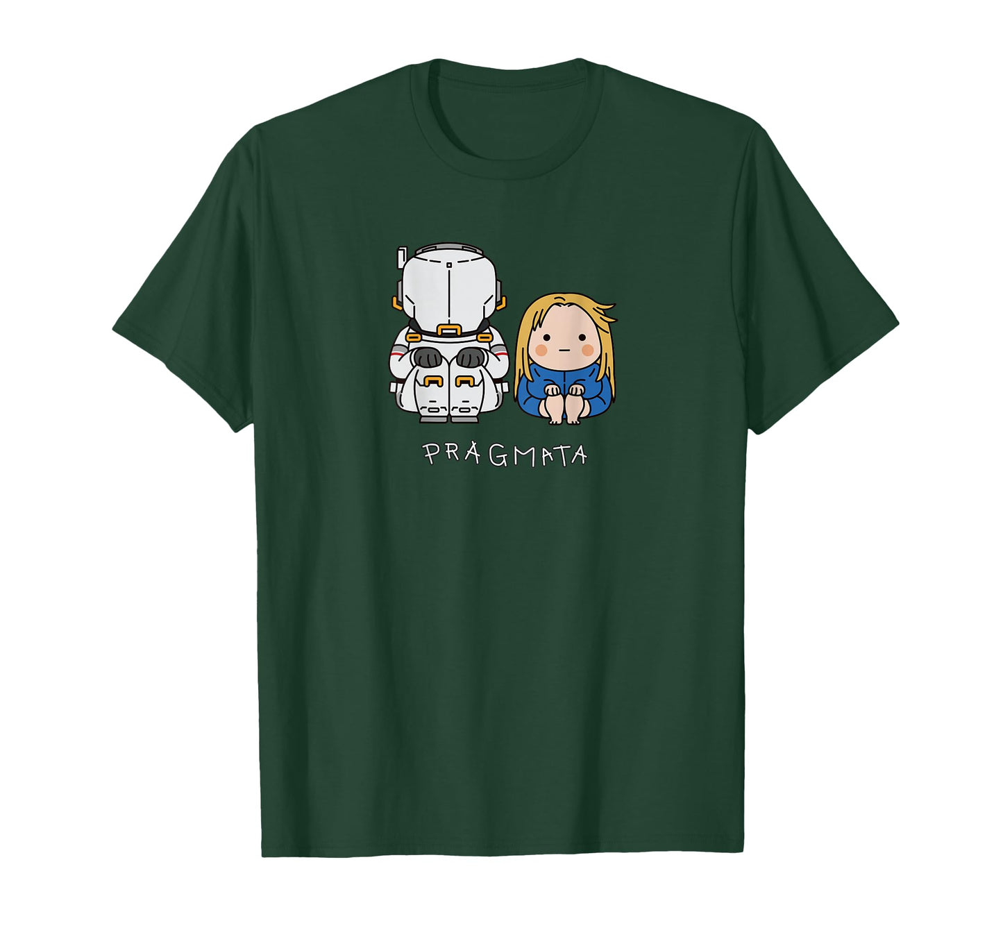 PRAGMATA Hugh & Diana Sitting BP T-Shirt - T-Shirt | Forest