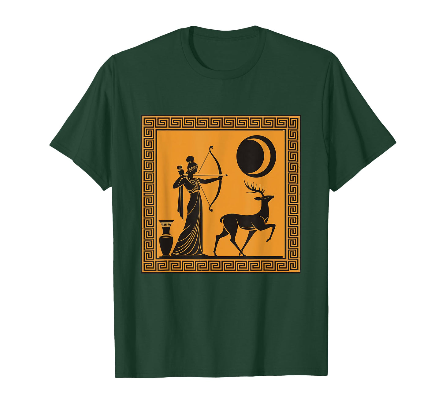 Artemis Moon Goddess Greek Mythology Ancient Greece Art Myth T-Shirt